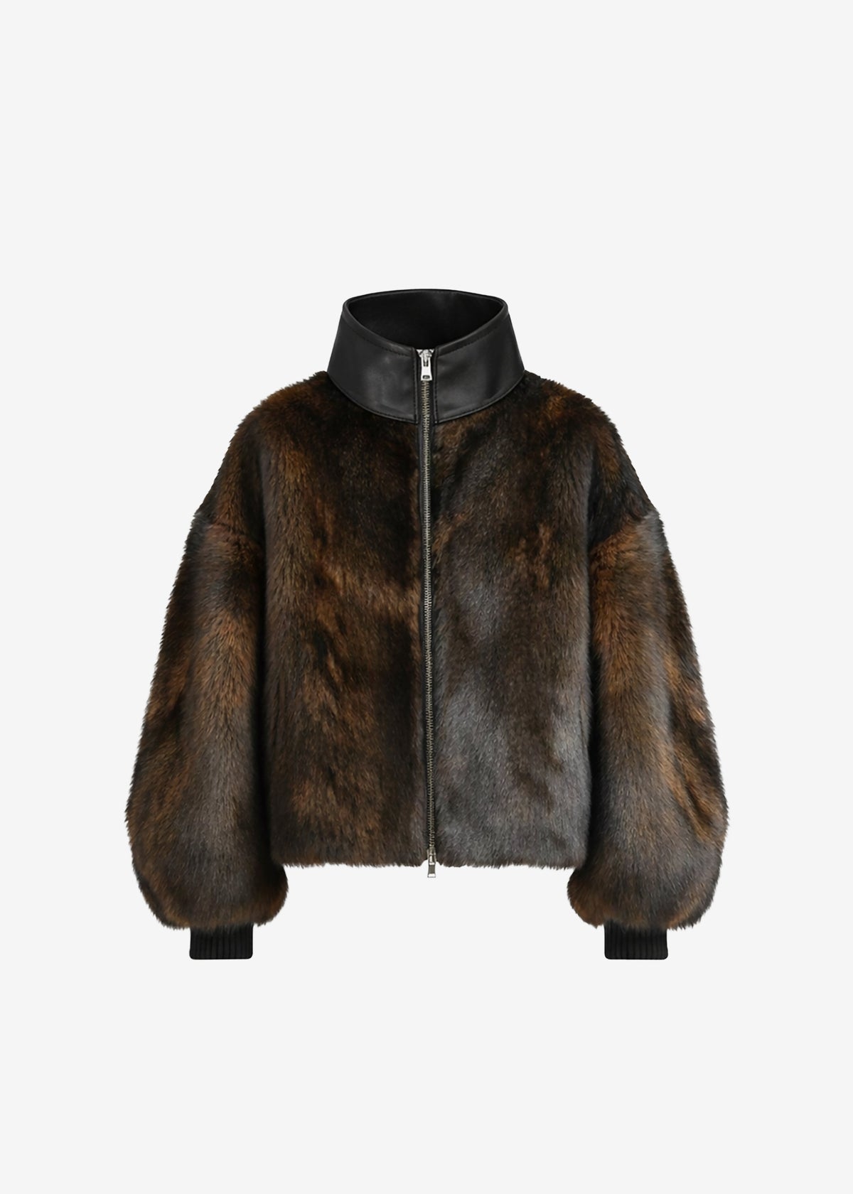 Milano Fur Bomber Jacket - Dark Brown - 6