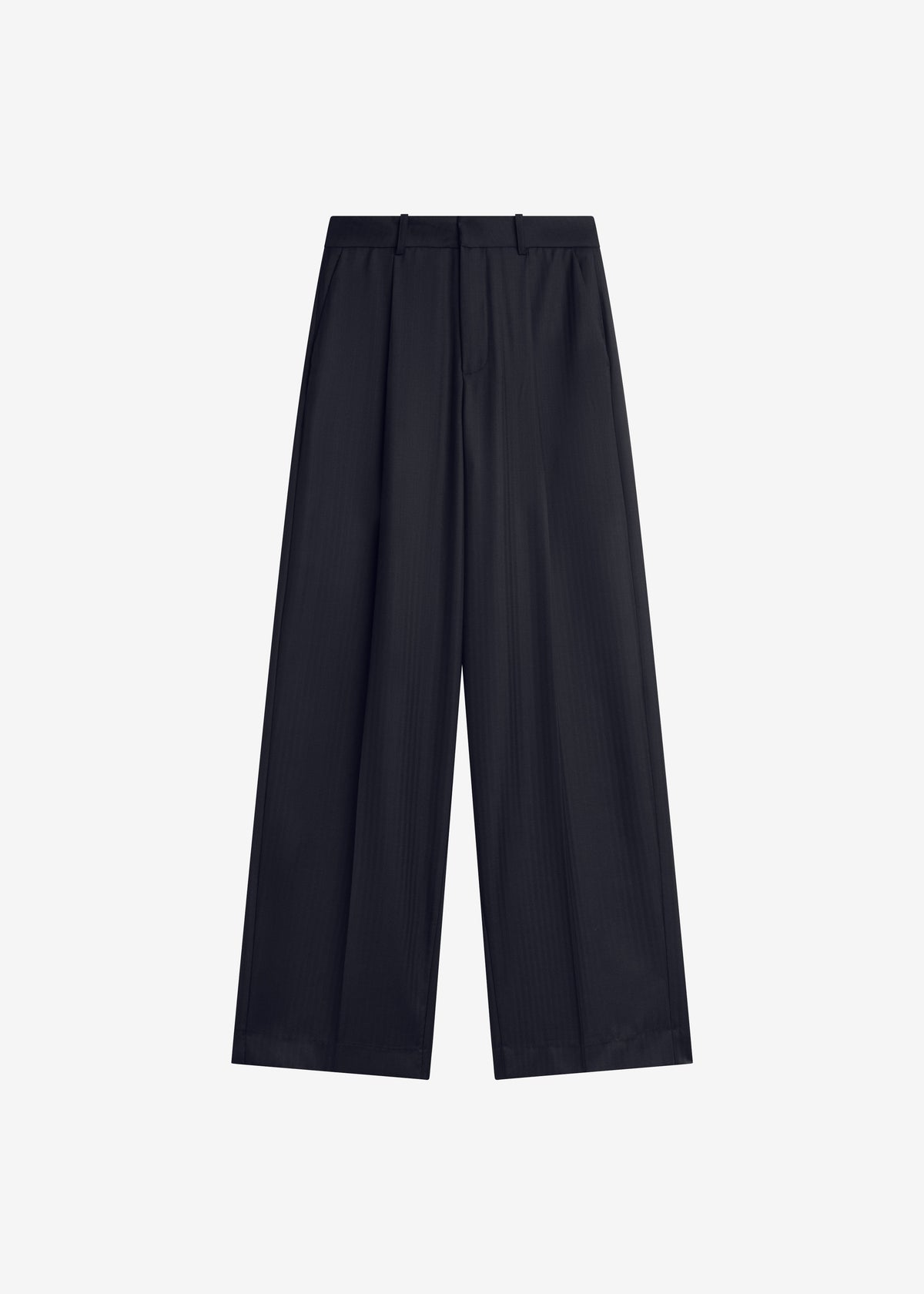Pantaloni sartoriali Milena a motivo chevron - Nero