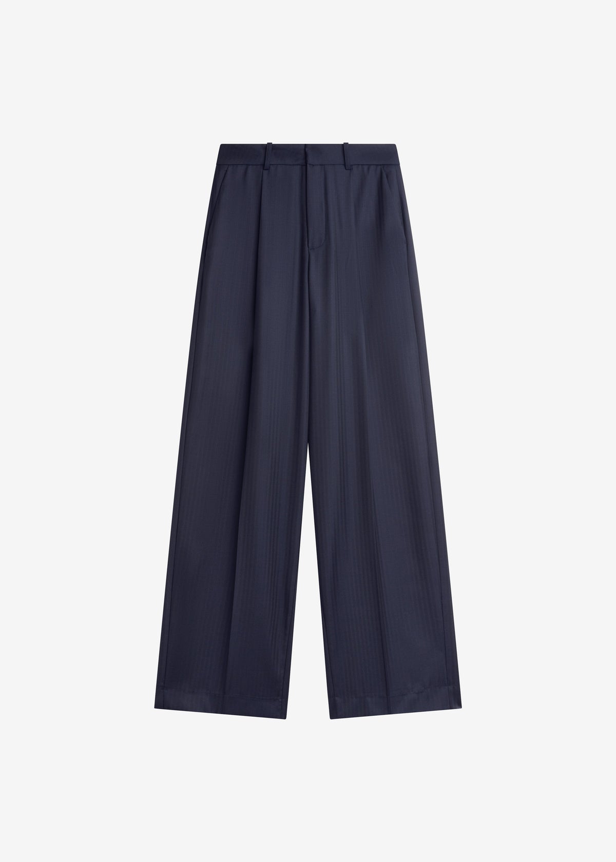 Pantaloni sartoriali Milena a motivo chevron - Blu navy scuro