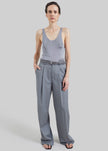 Pantaloni sartoriali Milena a motivo chevron - Grigio