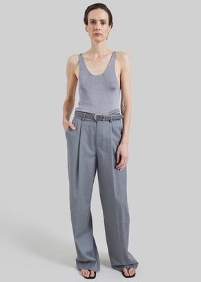 Pantaloni sartoriali Milena a motivo chevron - Grigio