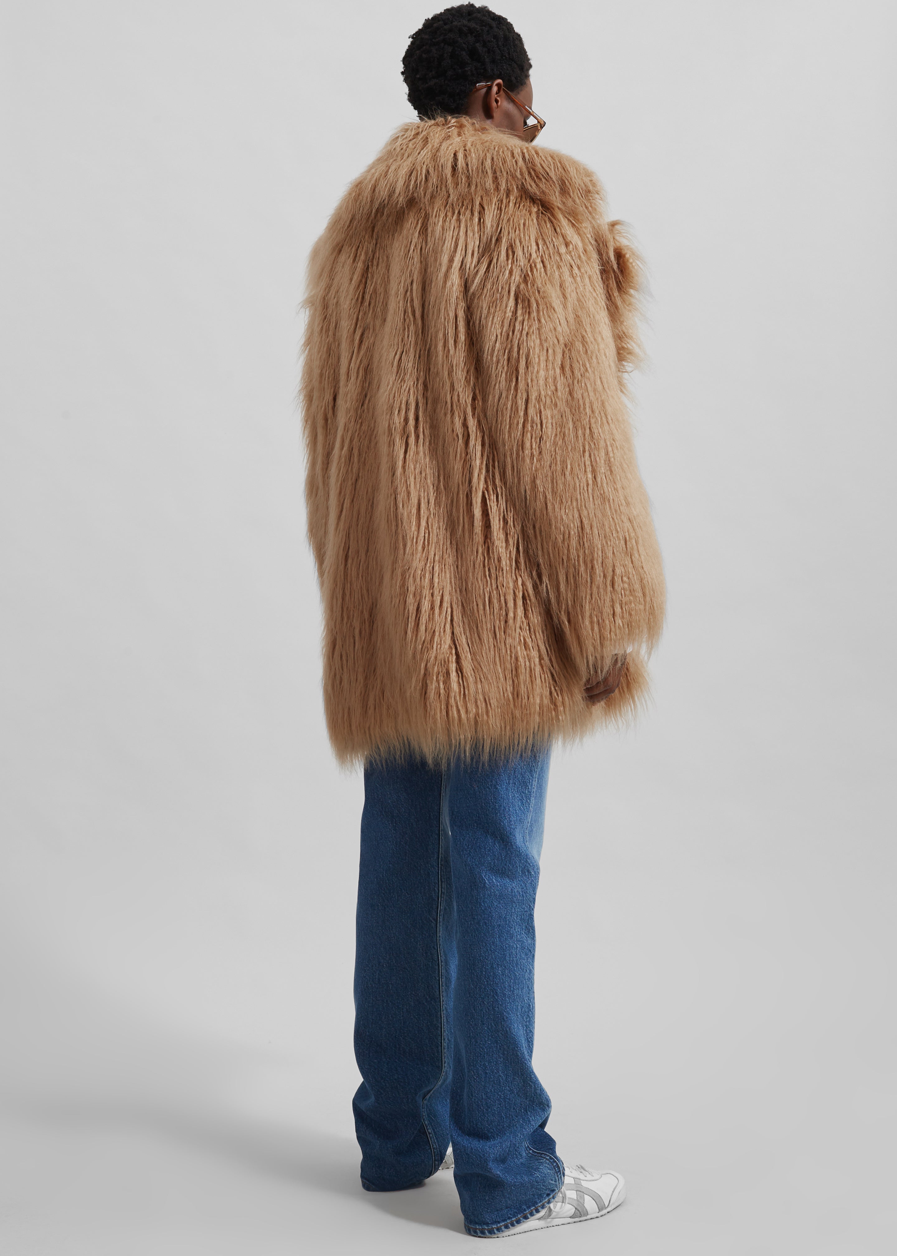 Miley Faux Fur Jacket - Camel - 11