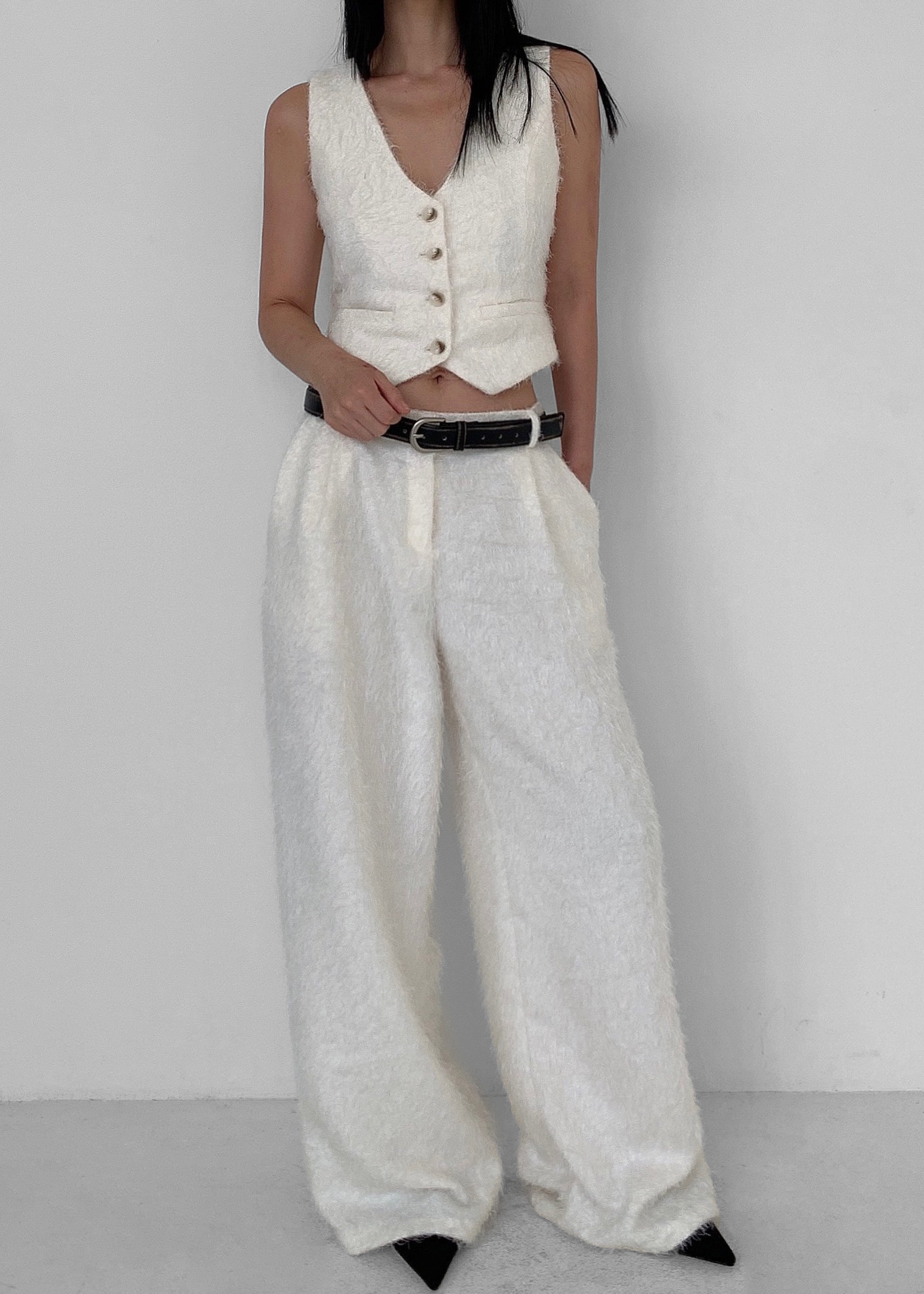 Fluffy trousers - Light grey - Ladies | H&M IN