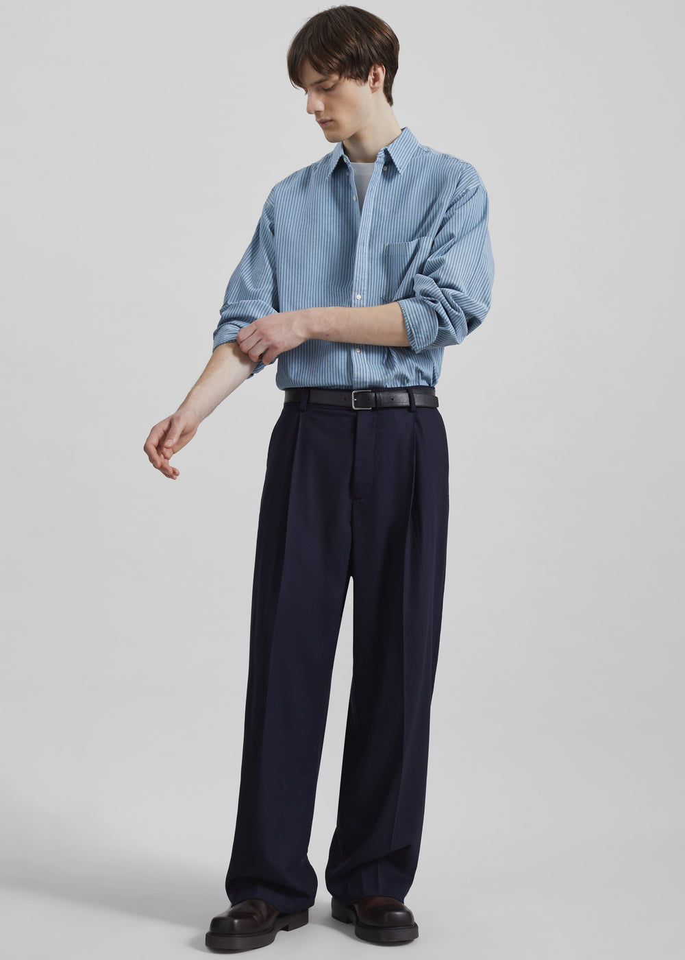 Milton Flannel Trousers - Navy - 1