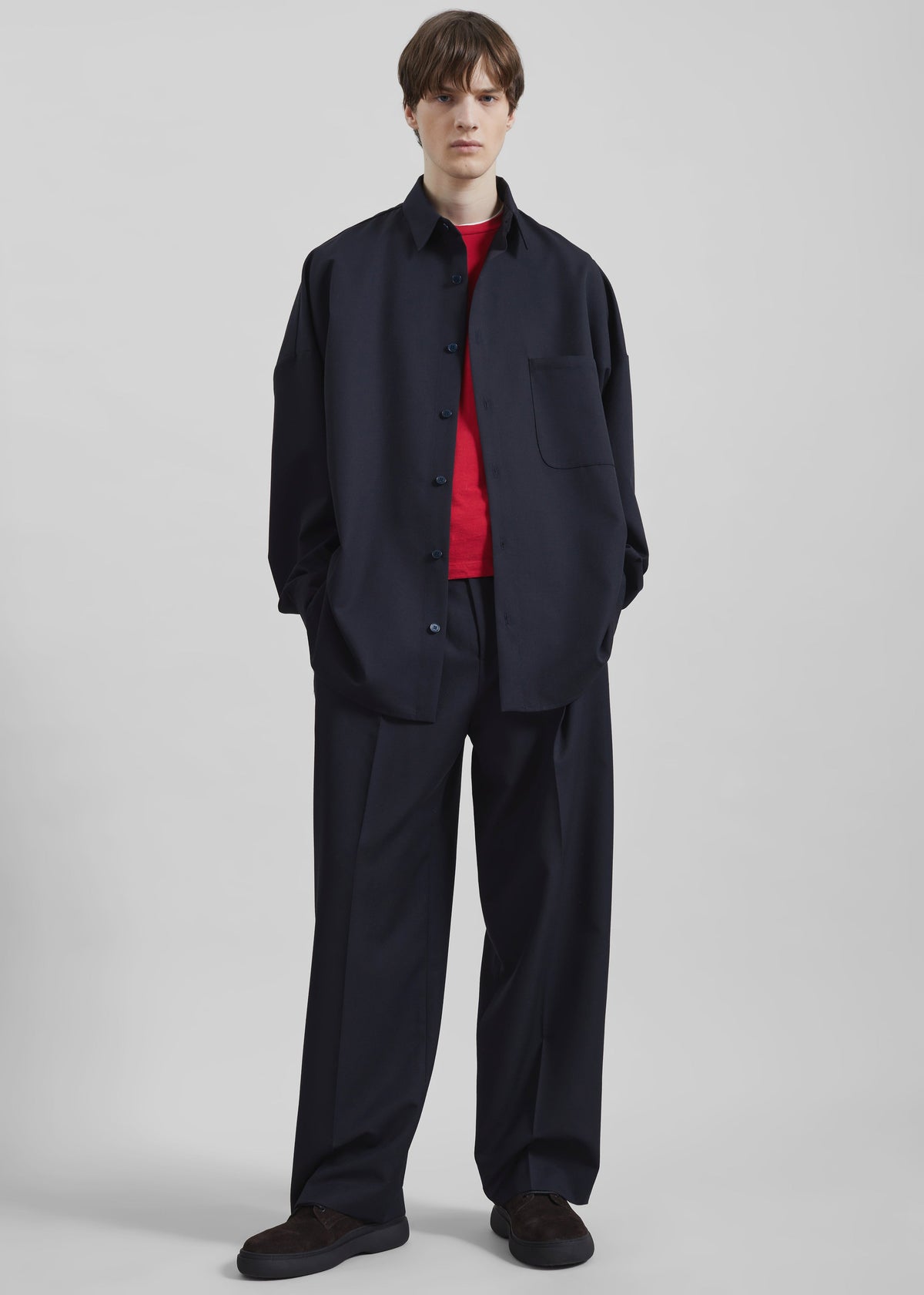 Milton Wool-Blend Shirt - Dark Navy - 4