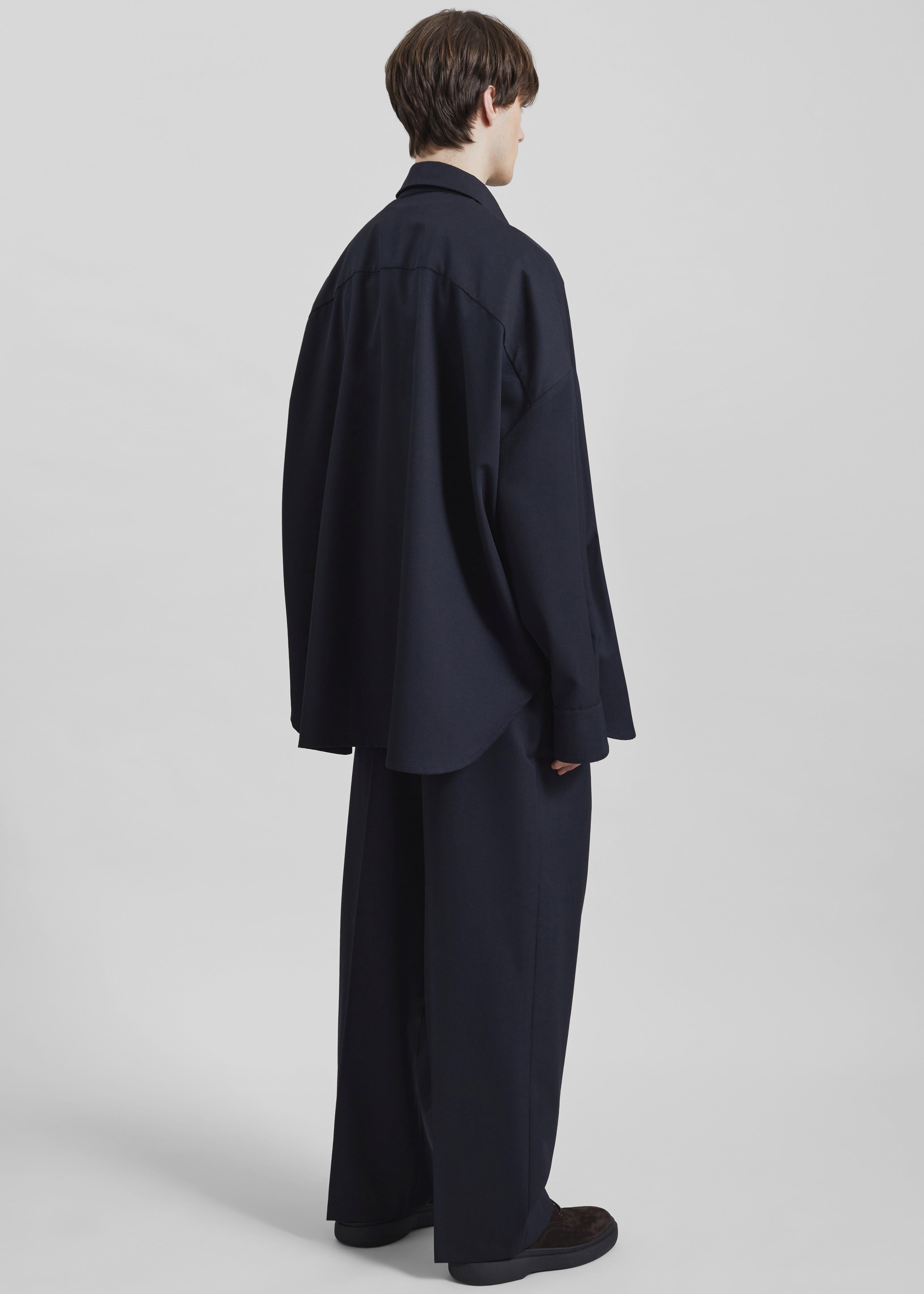 Milton Wool-Blend Shirt - Dark Navy - 6