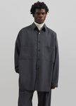 Milton Wool Blend Shirt - Dark Grey