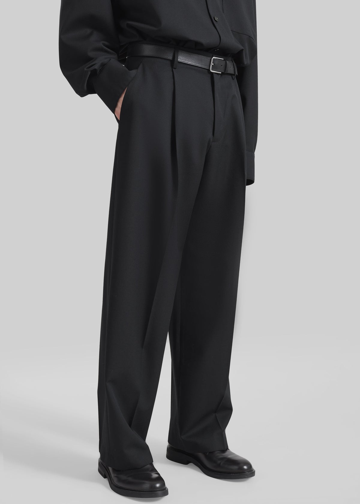 Milton Wool-Blend Trousers - Black - 1