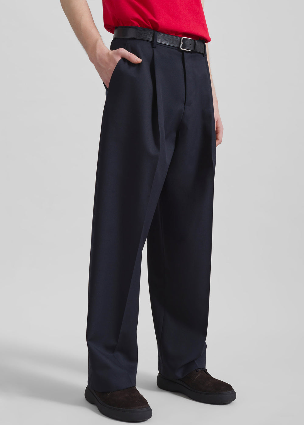Milton Wool-Blend Trousers - Dark Navy - 1