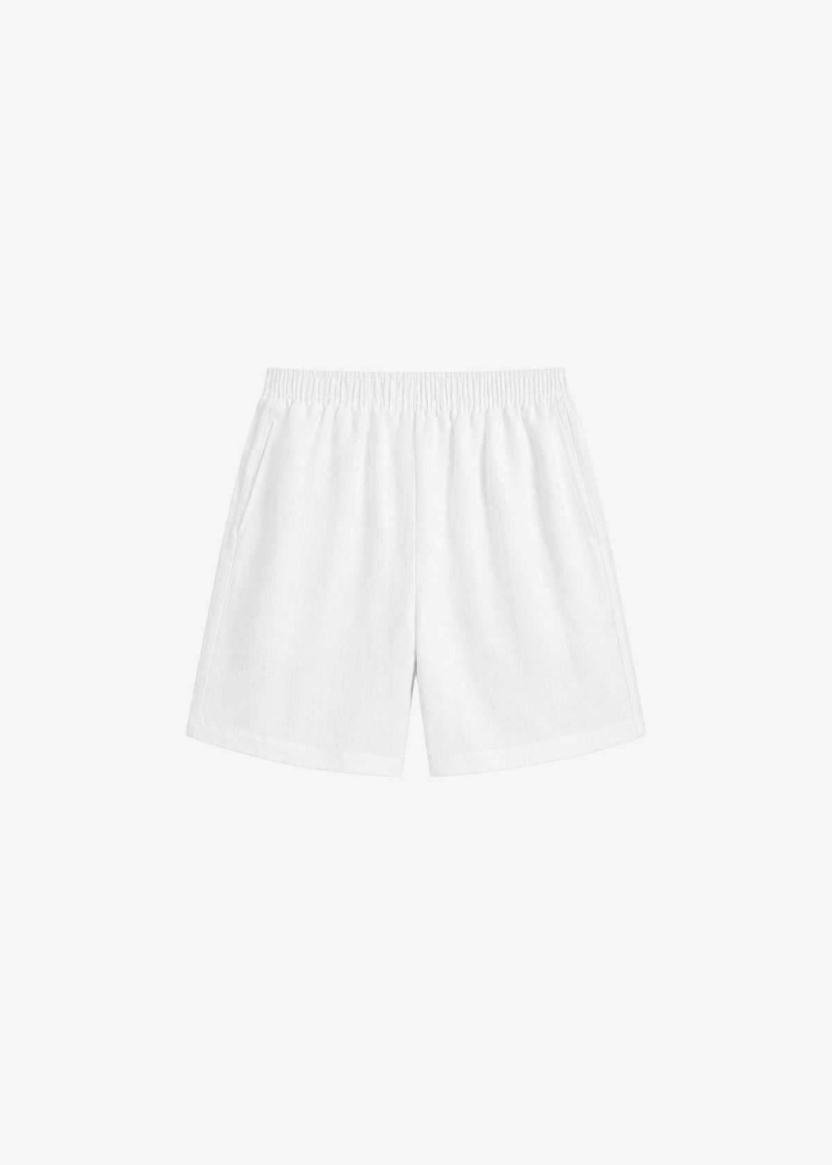 Mineo Linen Shorts - White - 7