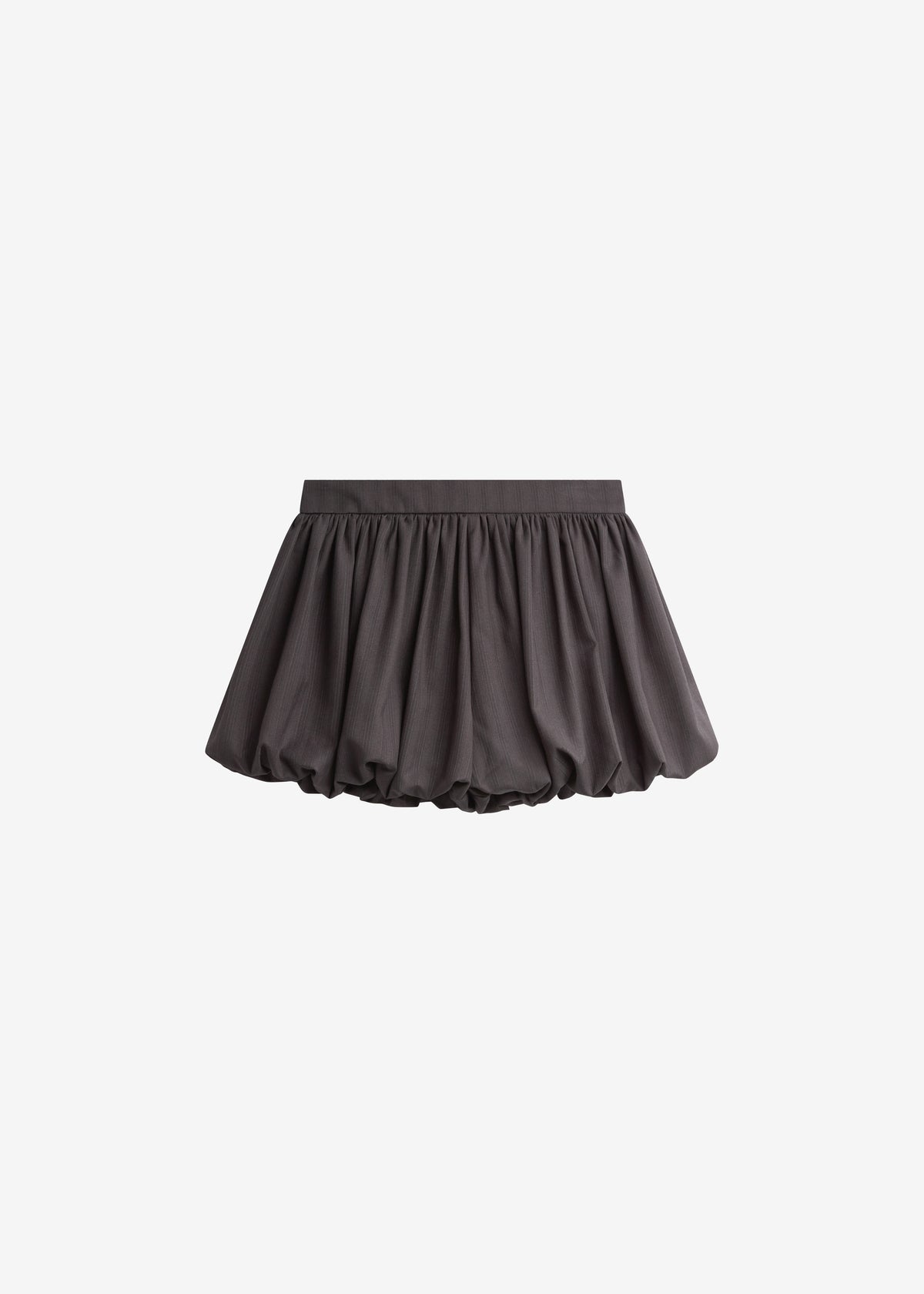 Minori Bubble-Hem Shorts - Charcoal/White Pinstripe - 9