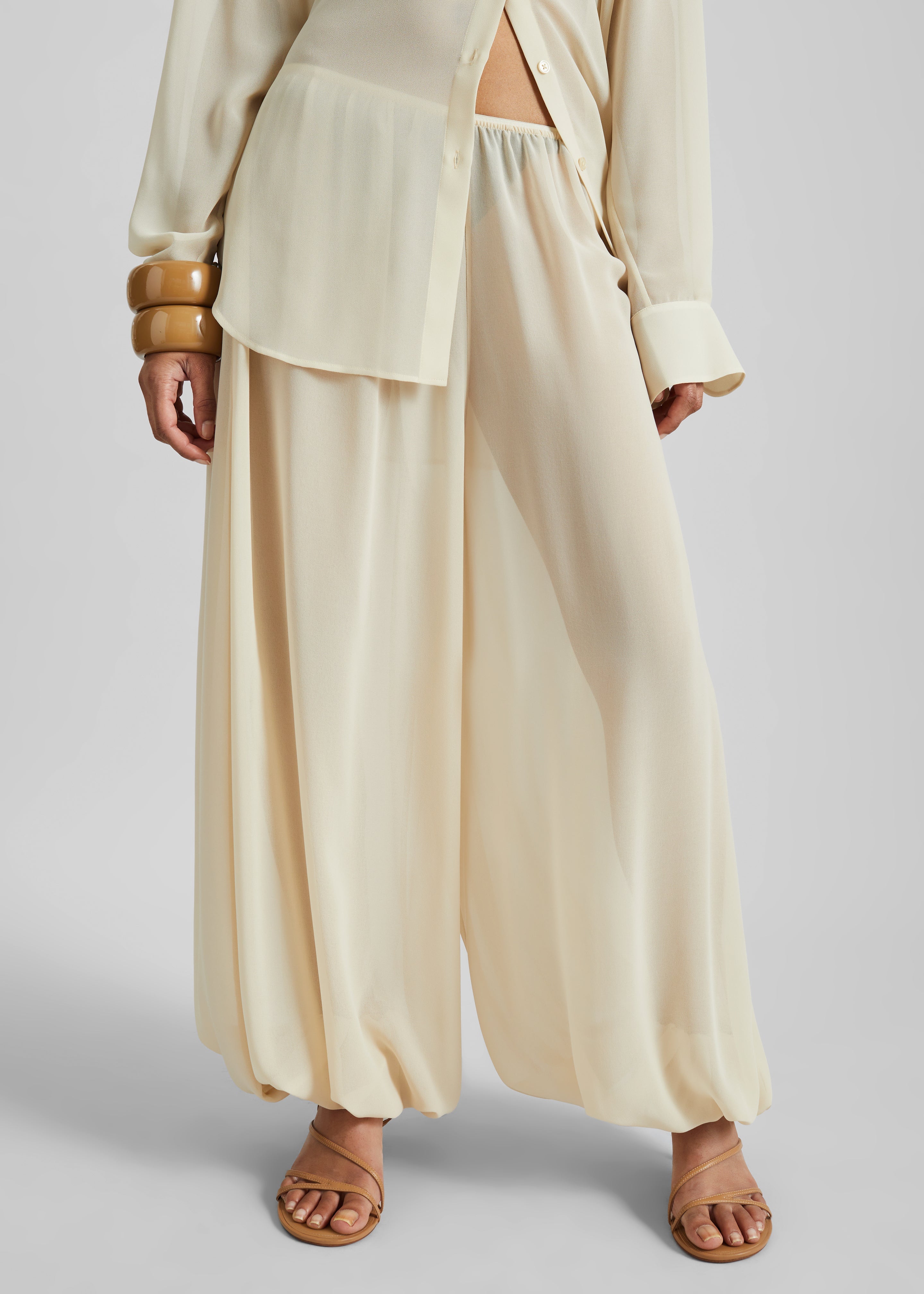 Mio Sheer Balloon Pants - Beige – The Frankie Shop Europe