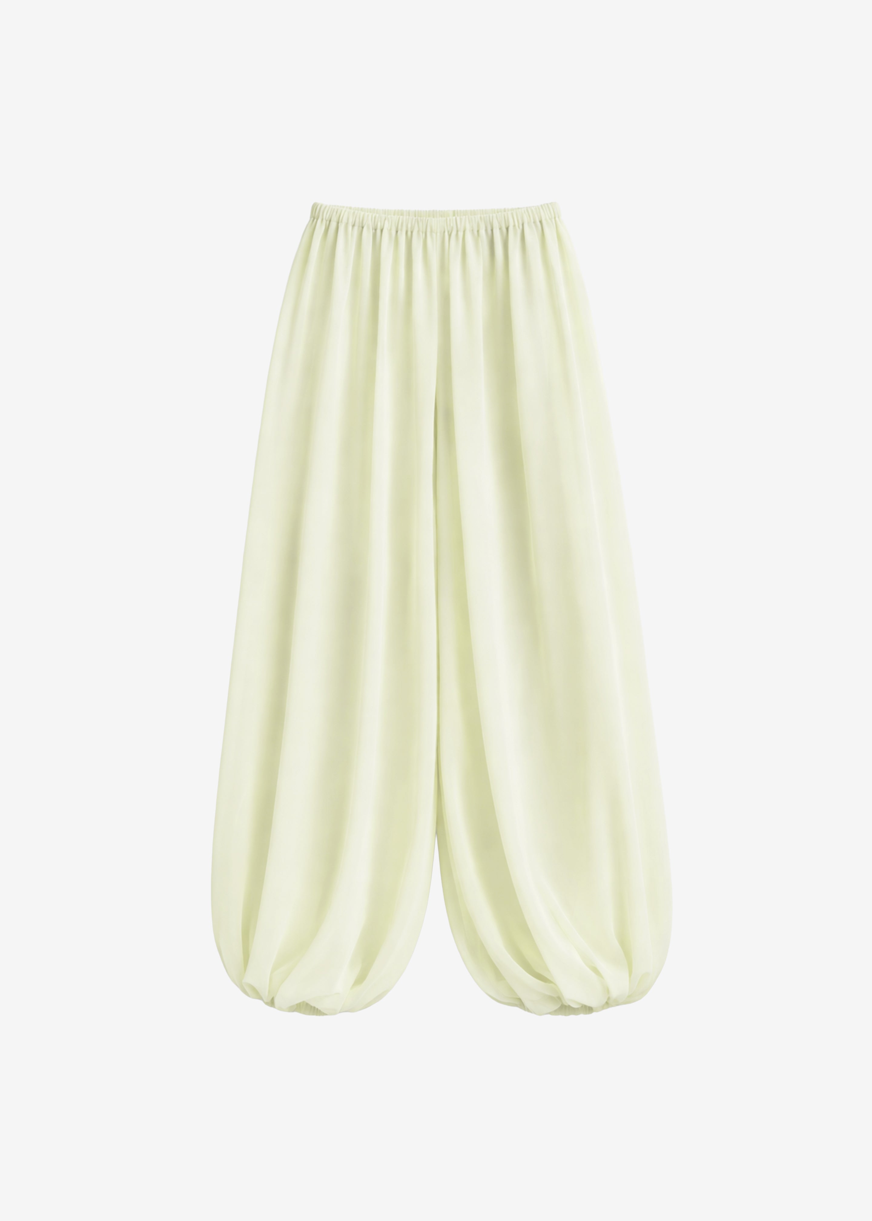 Mio Sheer Balloon Pants - Pale Yellow - 7