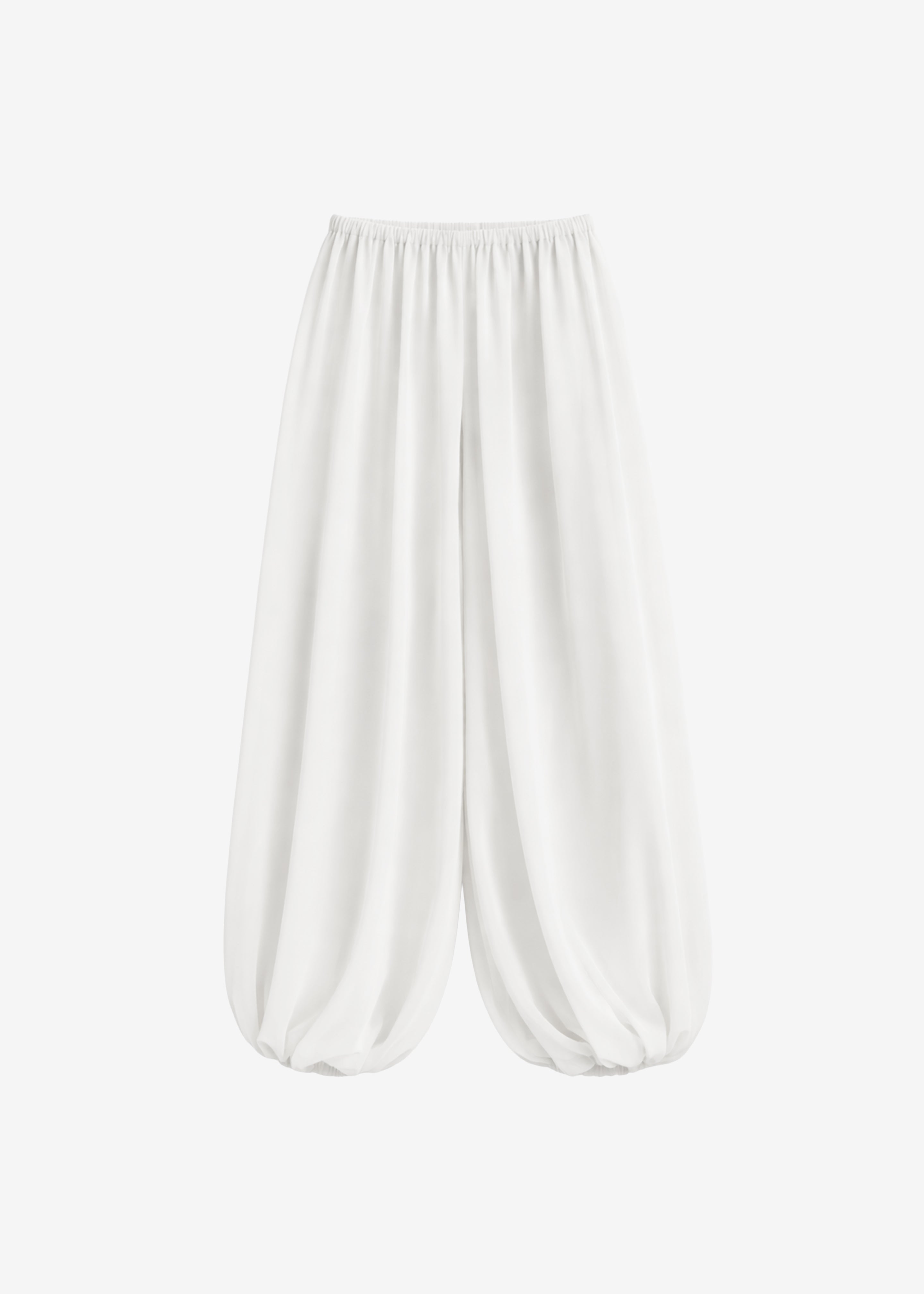 Mio Sheer Balloon Pants - White - 8
