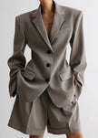 Mirbel Cinched Blazer - Taupe