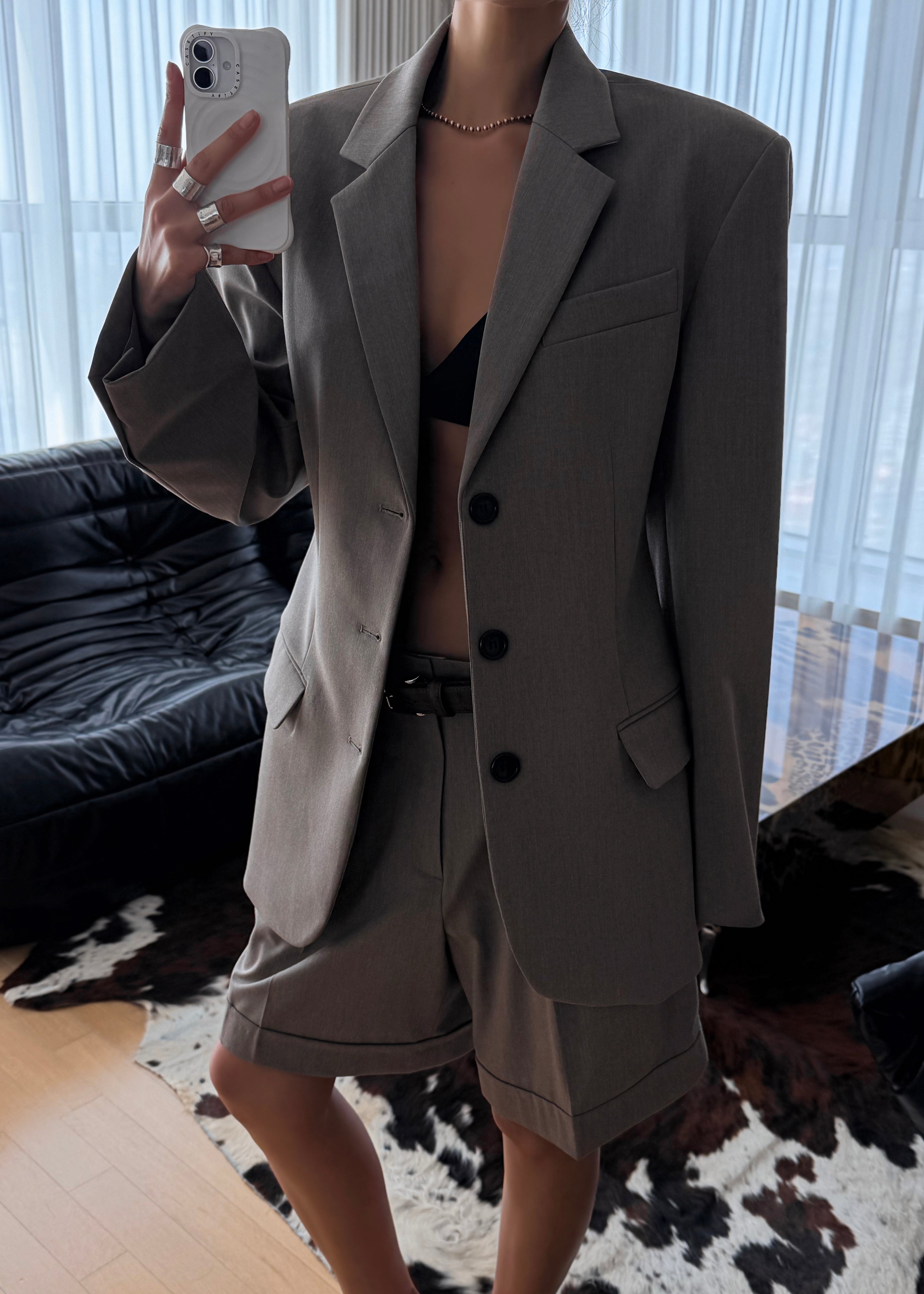 Mirbel Cinched Blazer - Taupe - 3