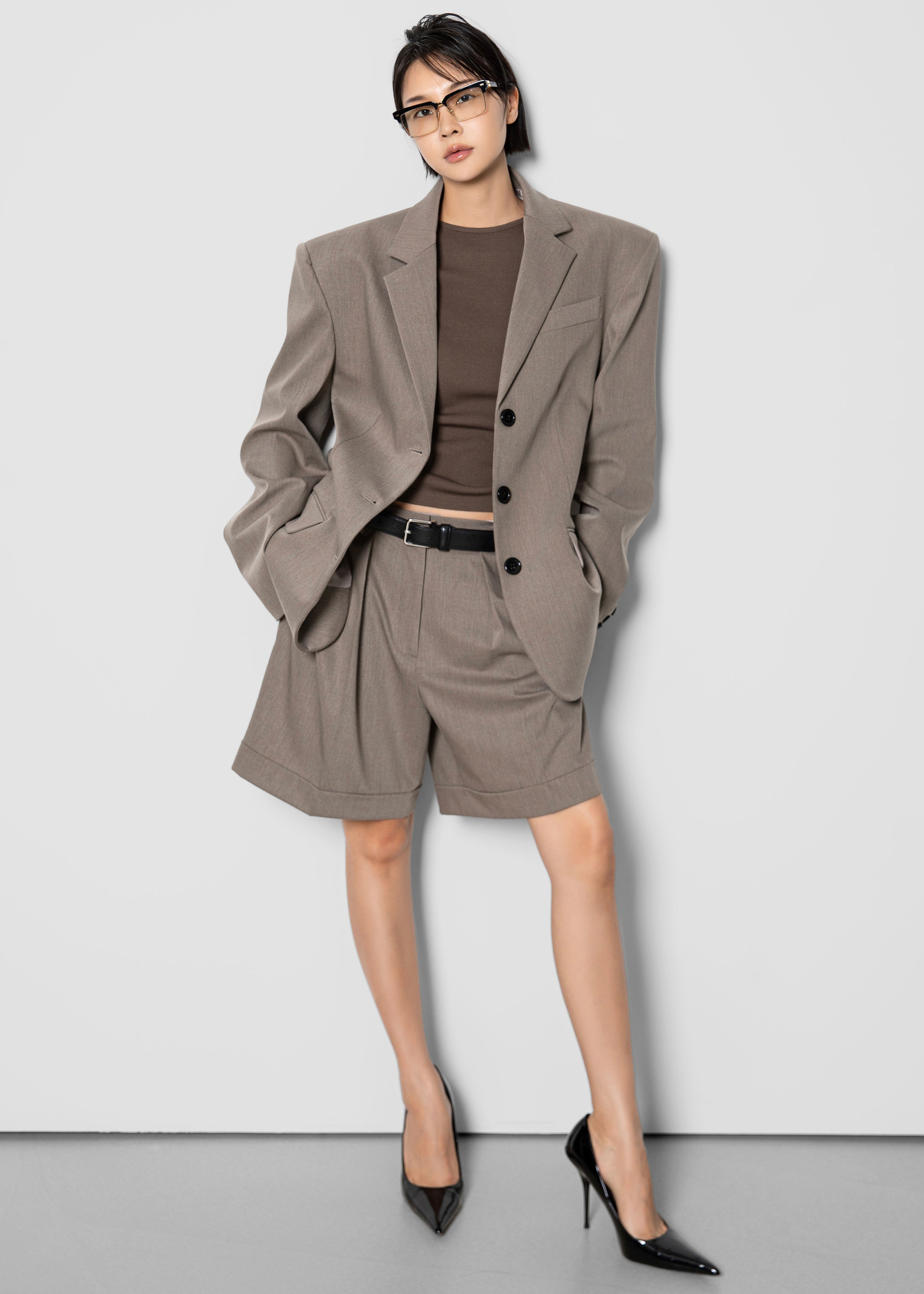 Mirbel Cinched Blazer - Taupe - 8