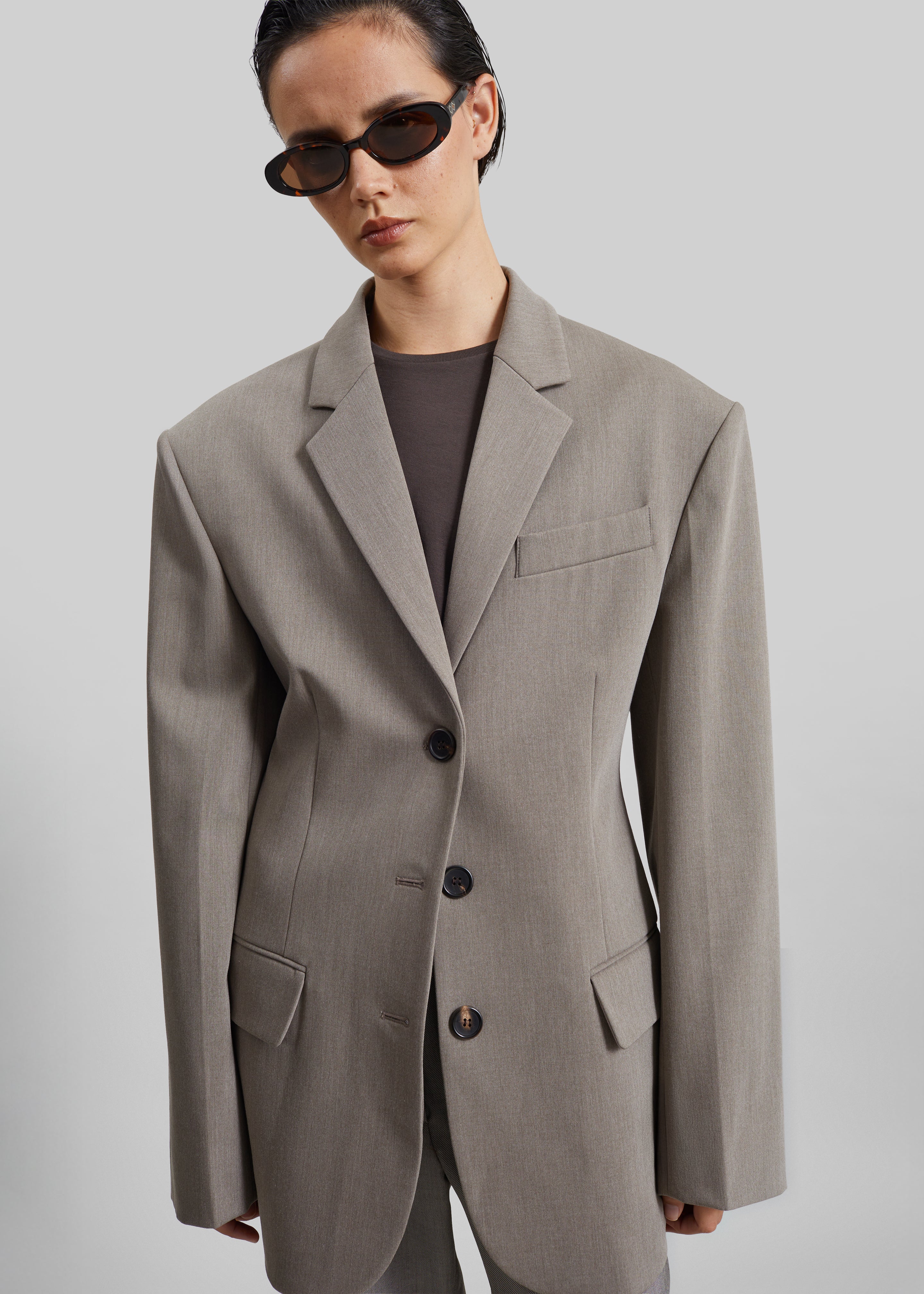 Mirbel Cinched Blazer - Taupe - 2