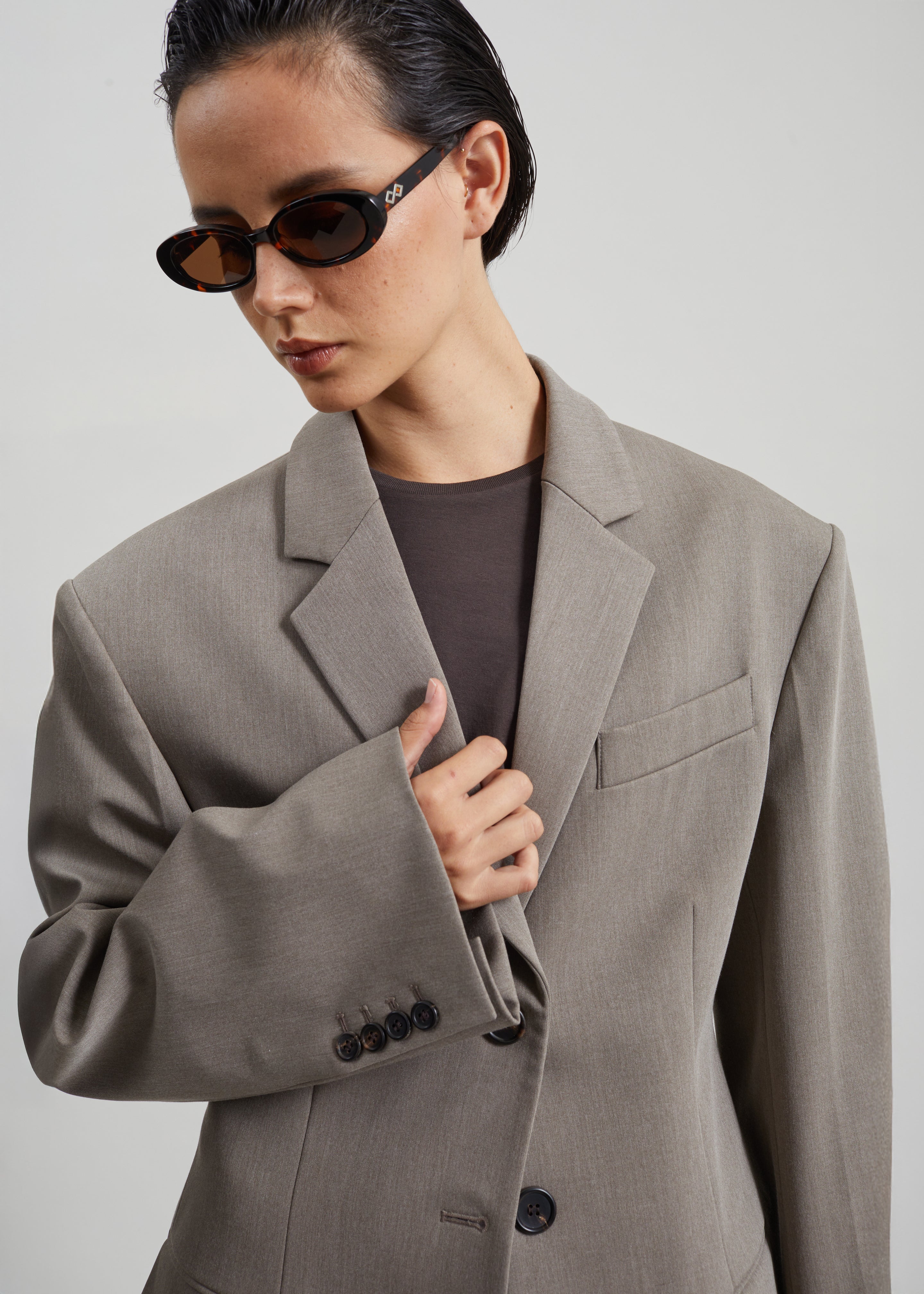 Mirbel Cinched Blazer - Taupe - 4