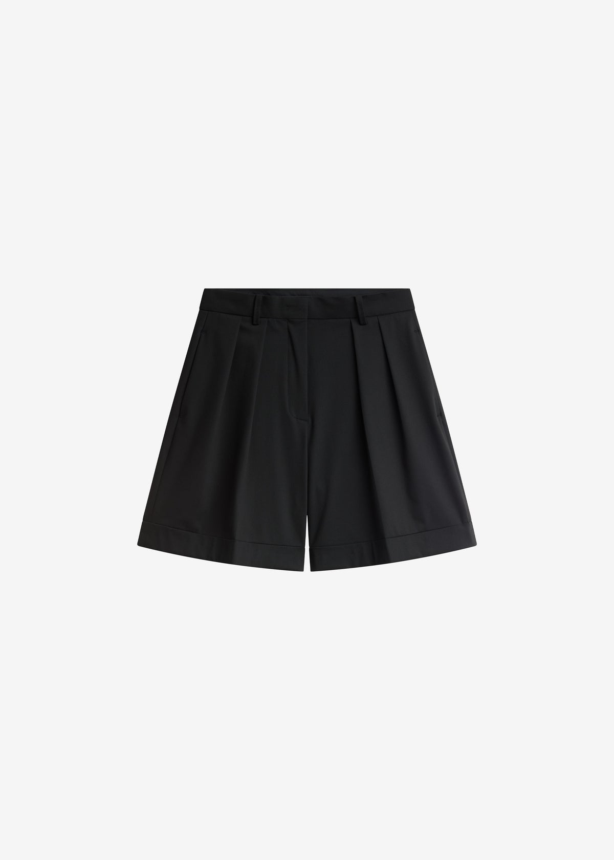 Mirbel Pleated Shorts - Black
