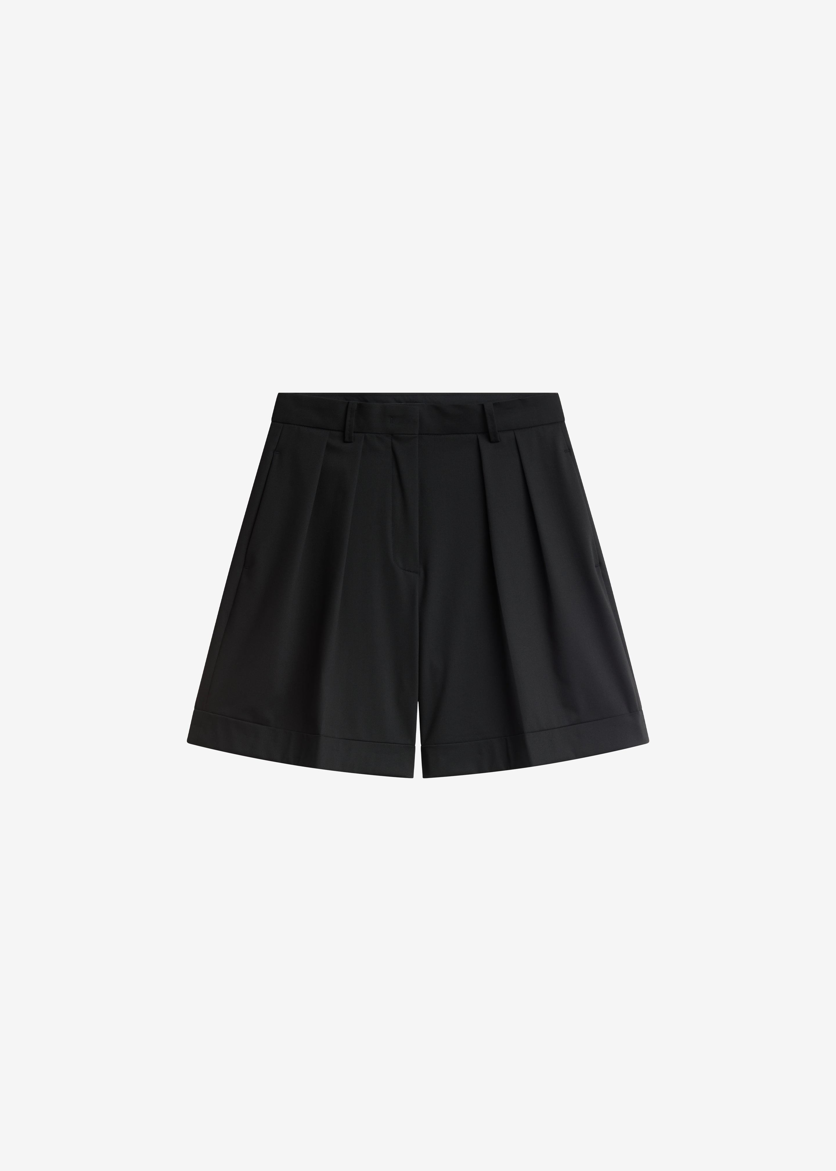 Mirbel Pleated Shorts - Black