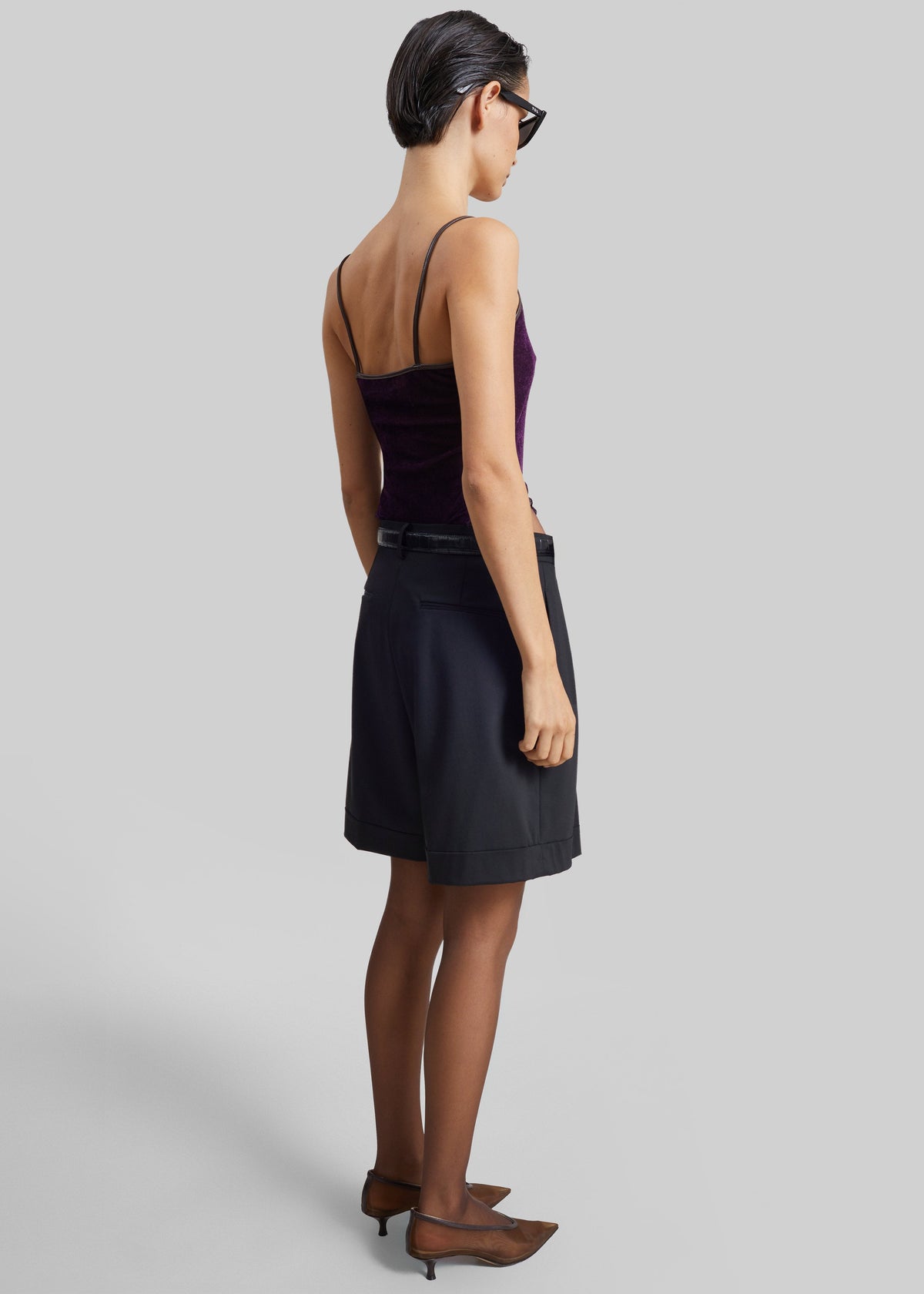 Mirbel Pleated Shorts - Black