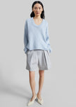 Mirbel Pleated Shorts - Light Grey