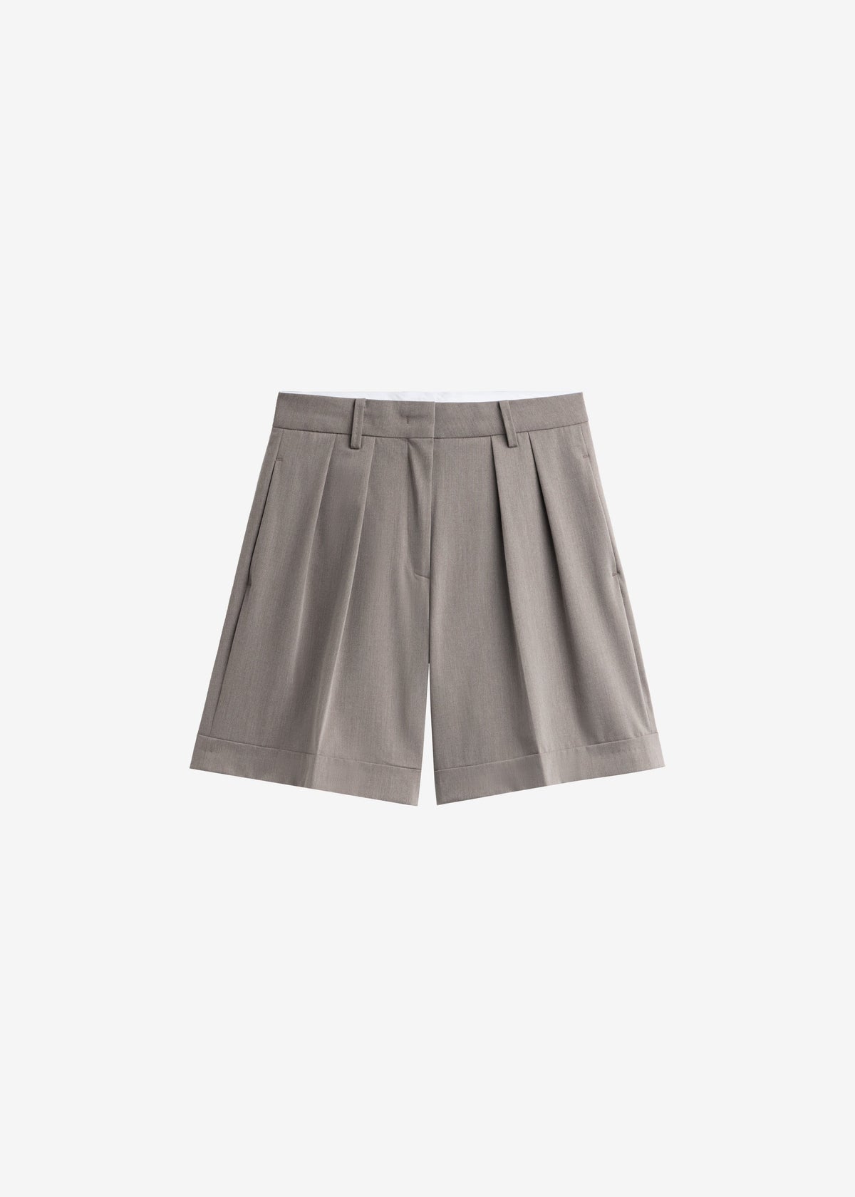 Mirbel Pleated Shorts - Taupe - 12