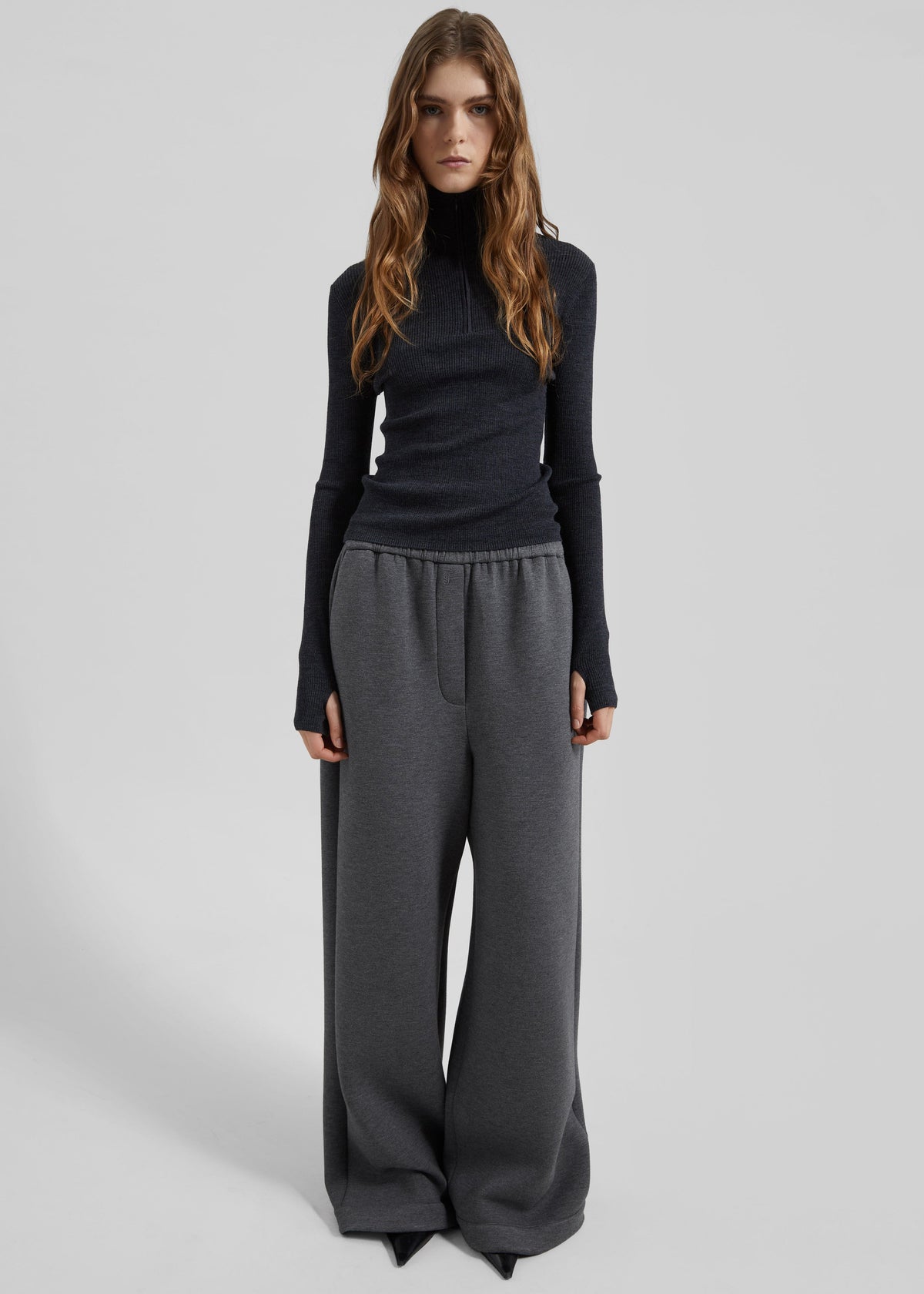 Mirca Neoprene Elastic Pants - Dark Grey - 4