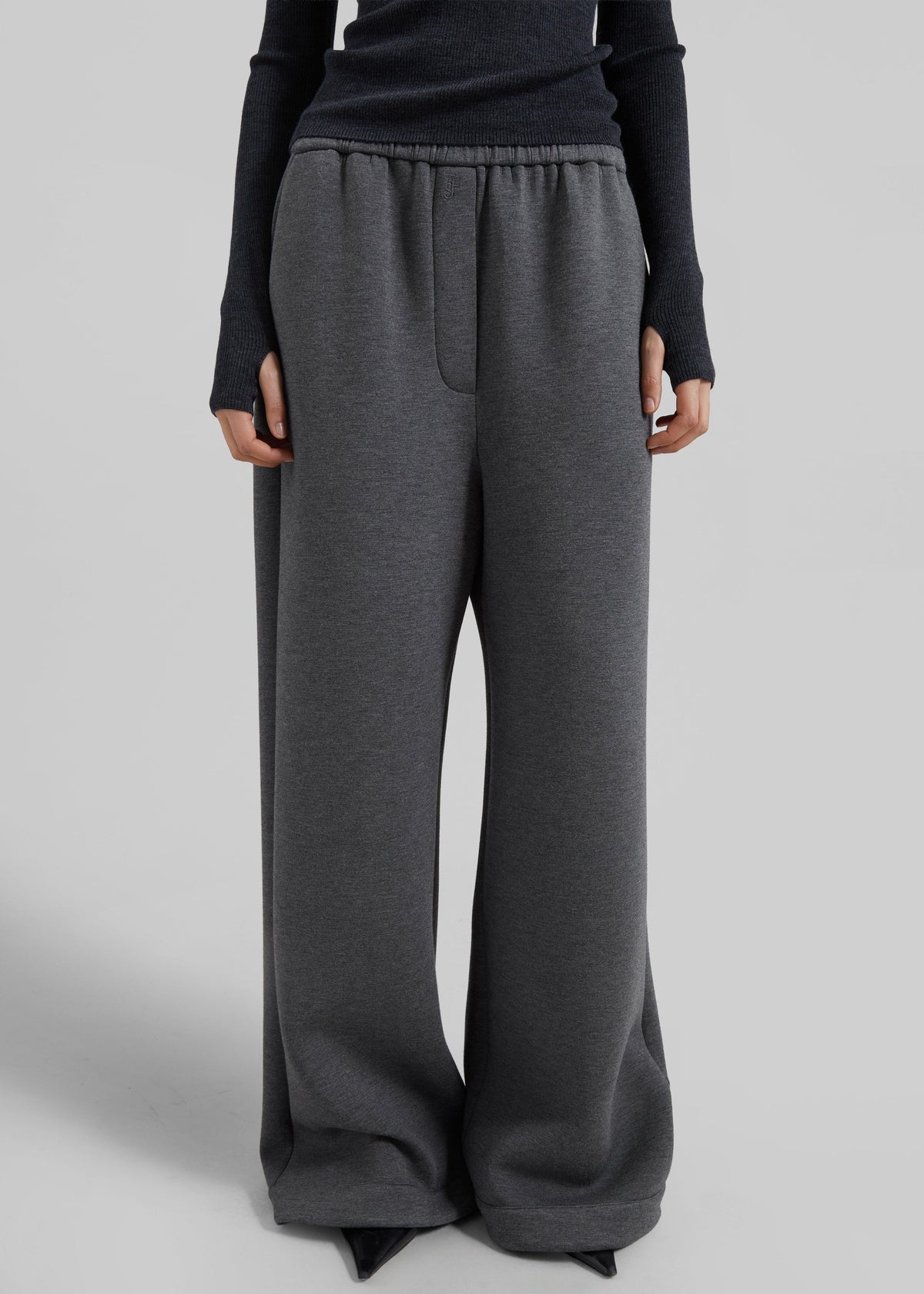 Mirca Neoprene Elastic Pants - Dark Grey - 5