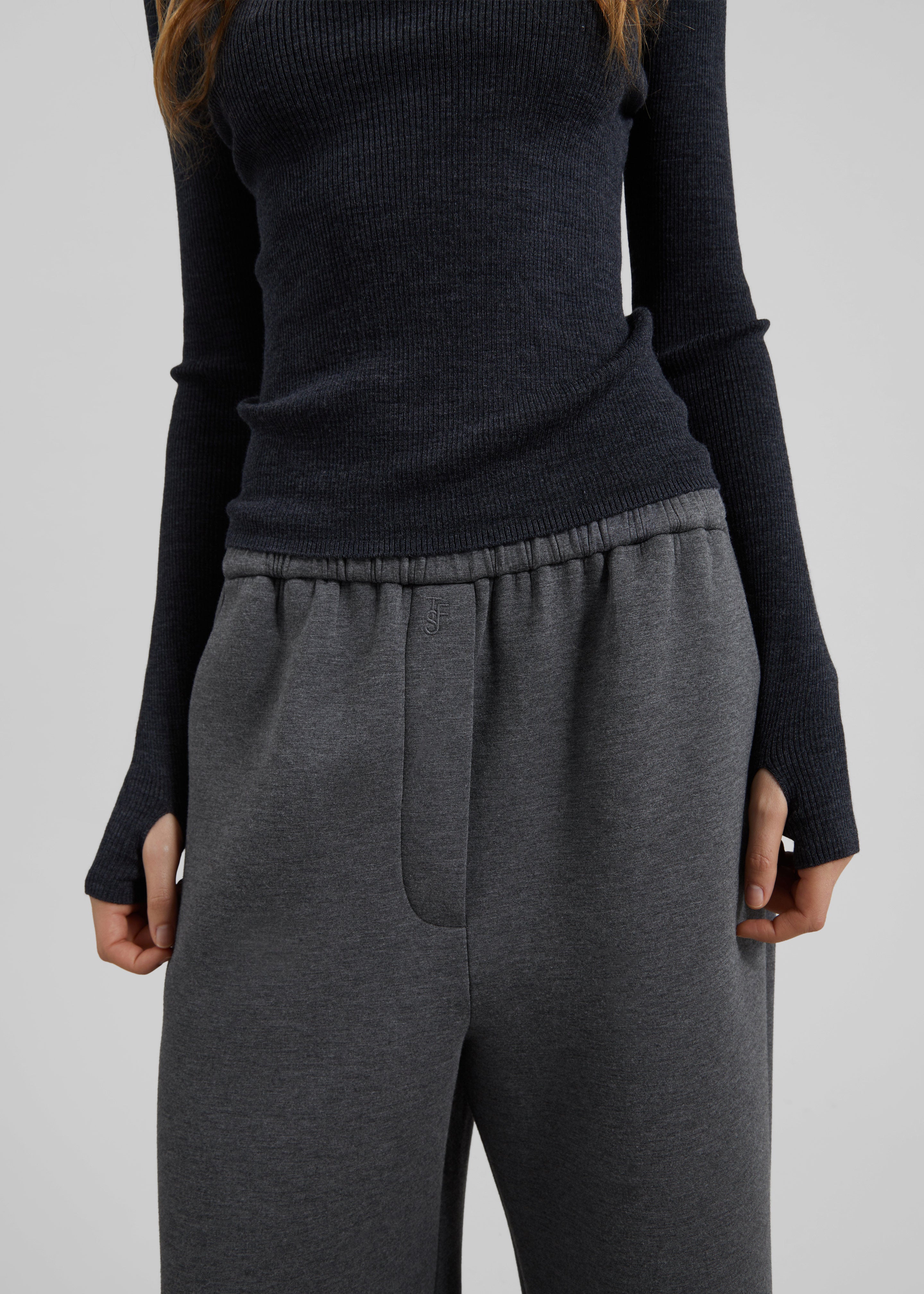 Mirca Neoprene Elastic Pants - Dark Grey - 6