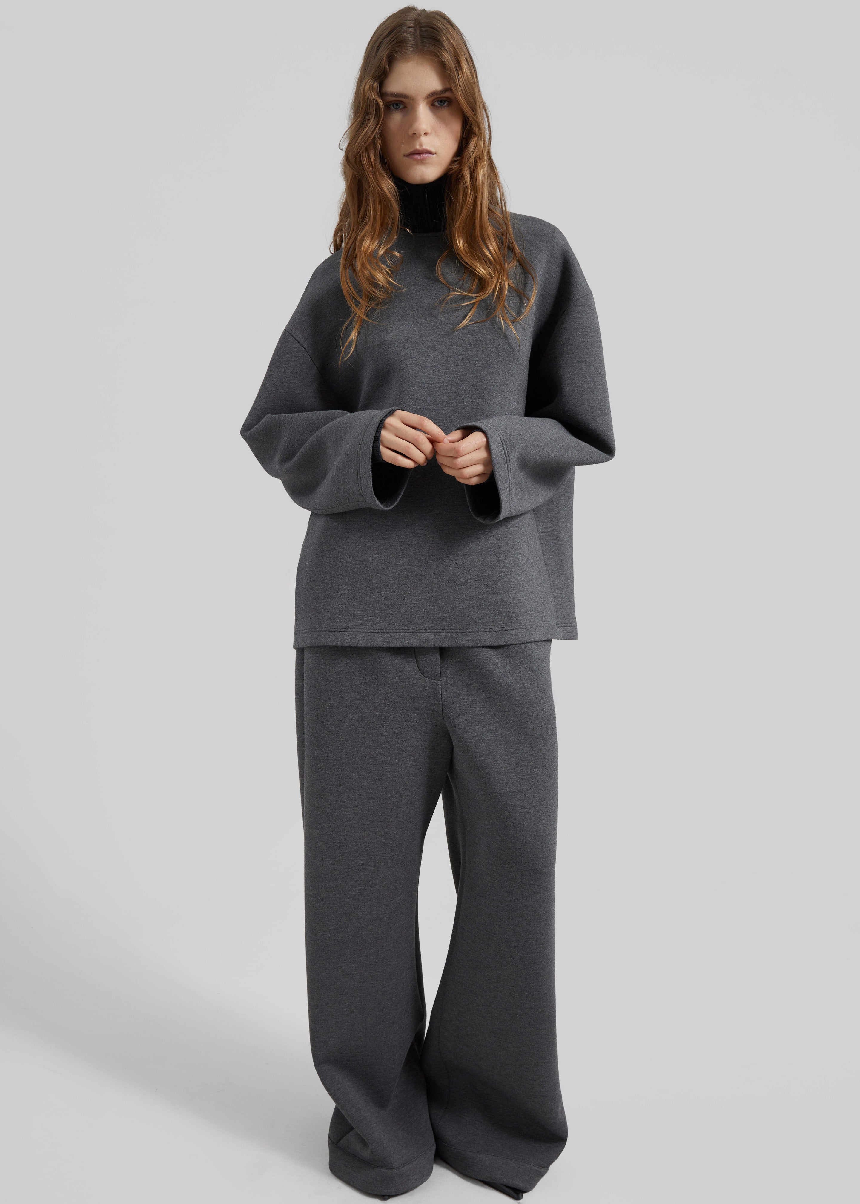 Mirca Neoprene Elastic Pants - Dark Grey - 8