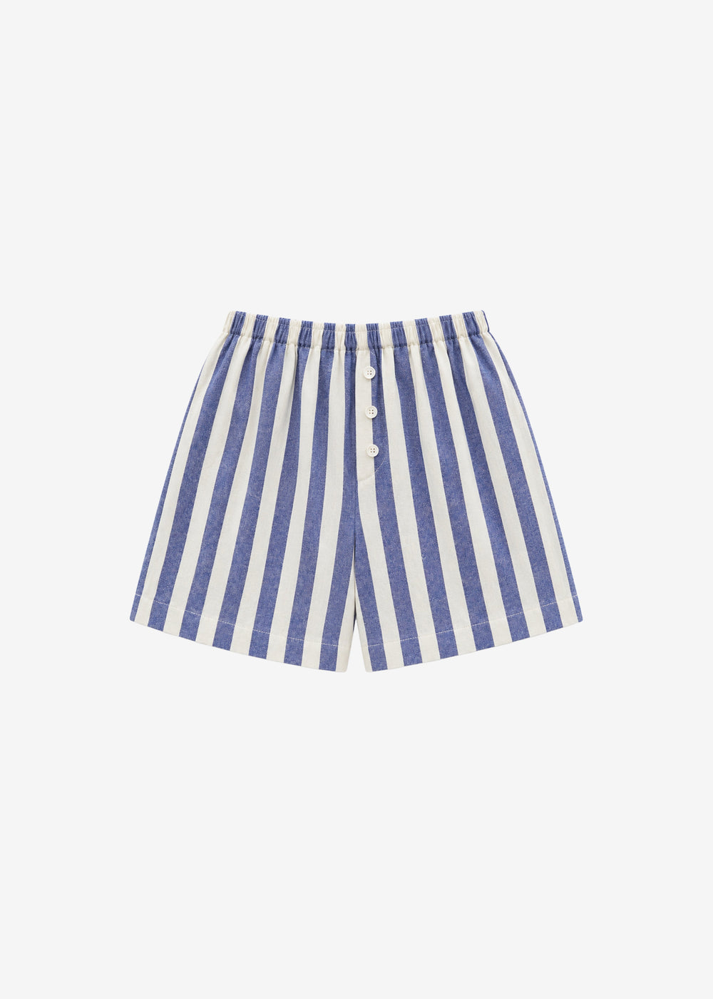 Mireval Cotton Boxer Shorts - Blue/White Stripe
