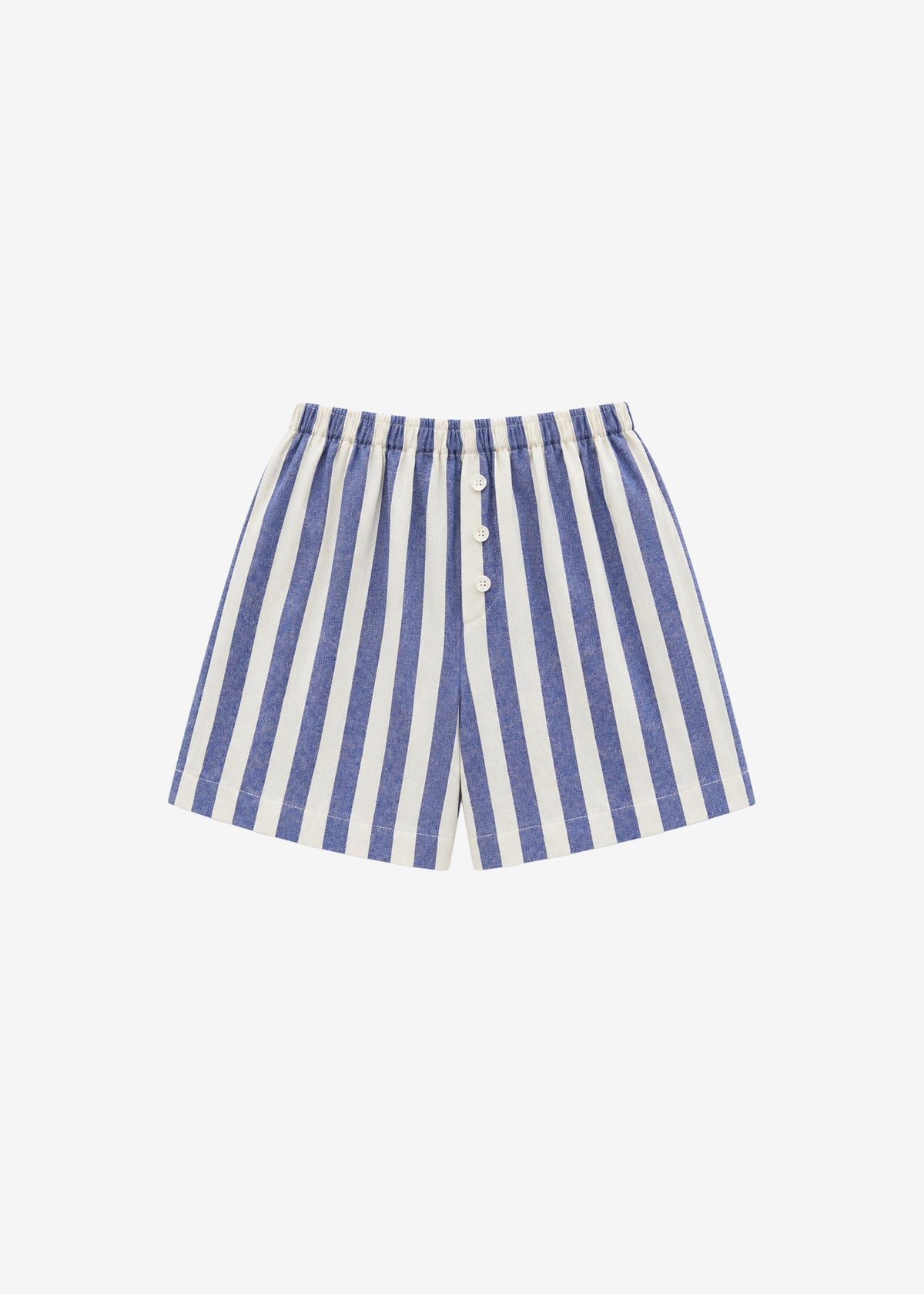 Short boxer Mireval en coton - Rayures bleu/blanc - 8