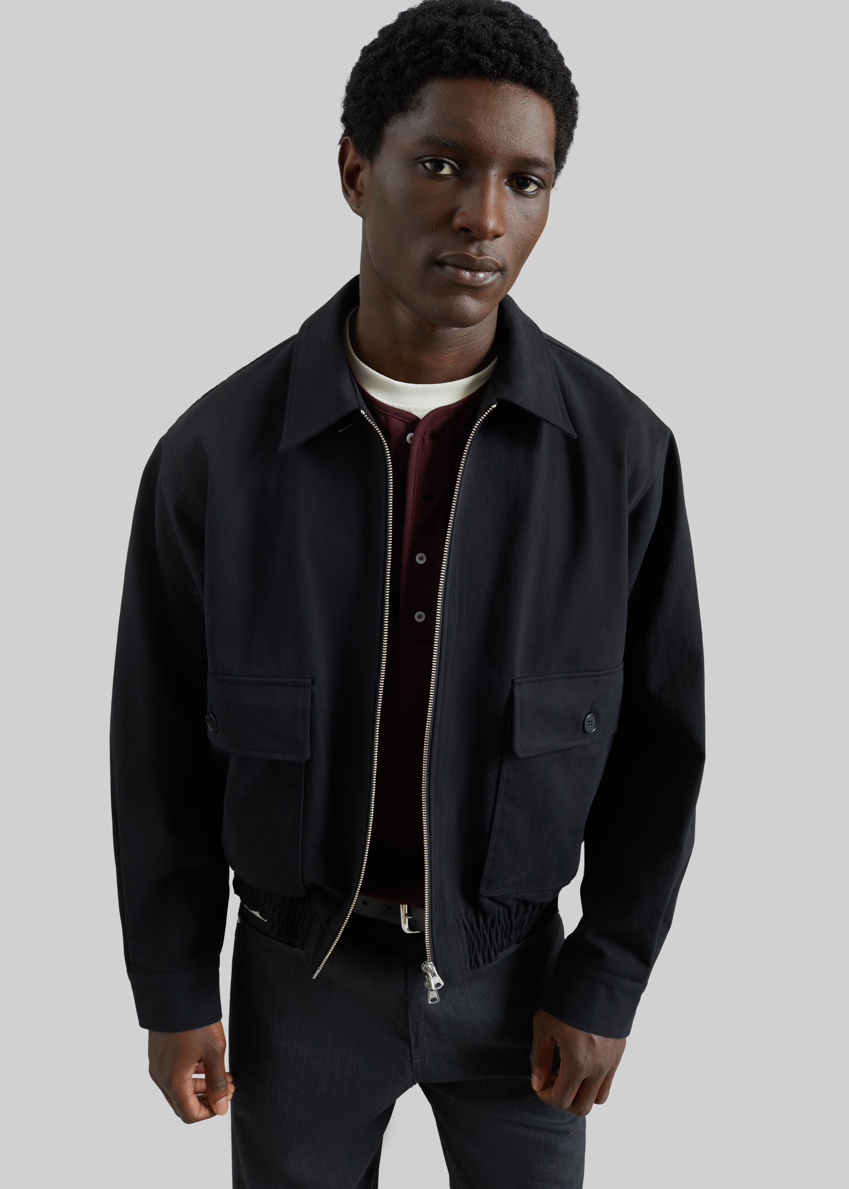 Mitchell Cotton Twill Jacket - Black – The Frankie Shop Europe