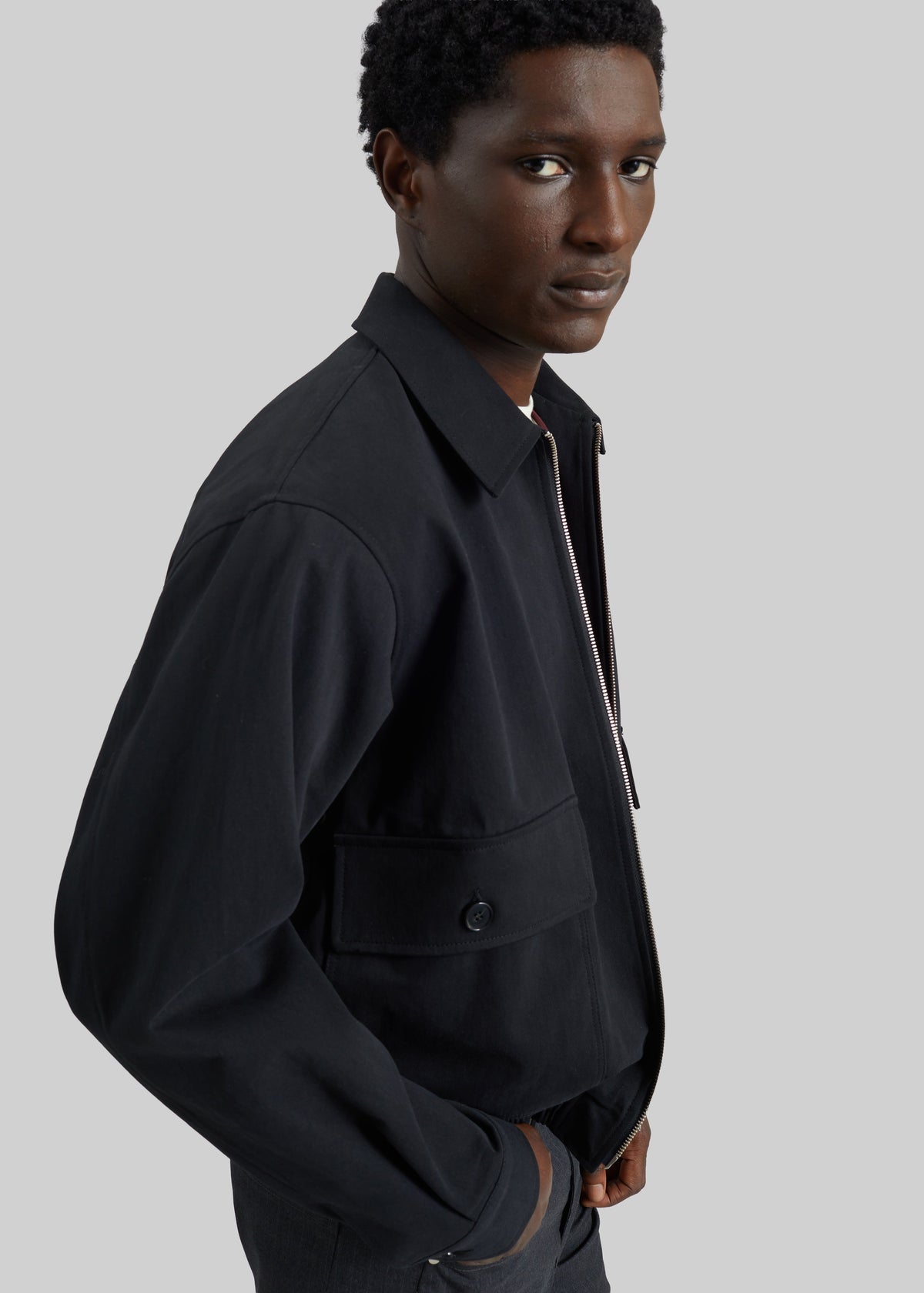 Mitchell Cotton Twill Jacket - Black - 4