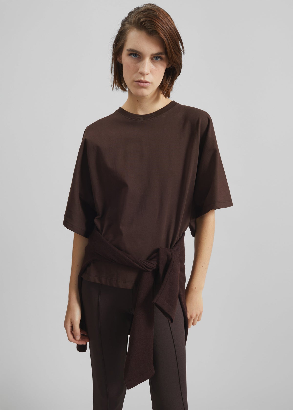 Modave Dolman Sleeve Tee - Brown - 3
