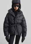 Moena Puffer Jacket & Accessories Set - Black