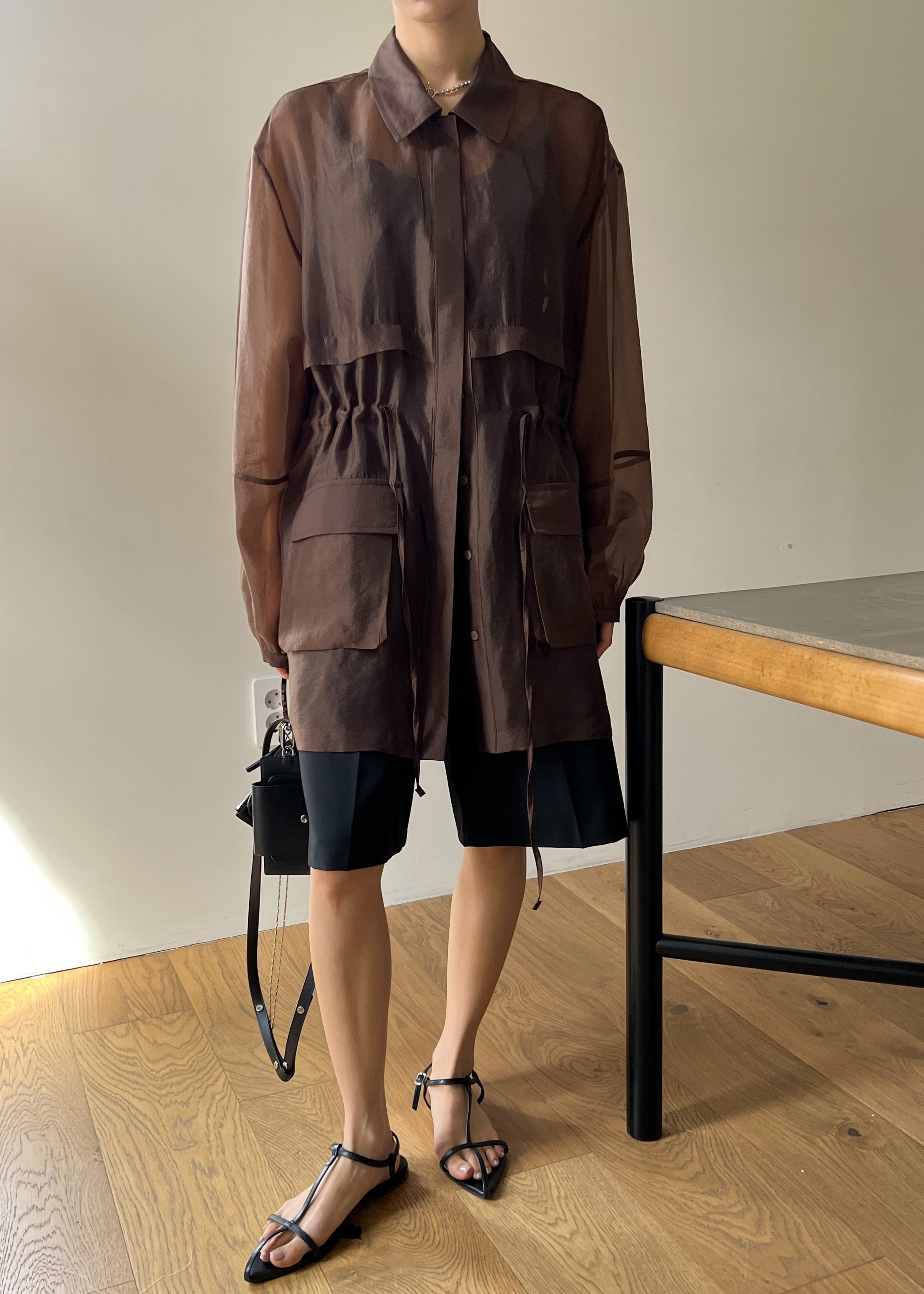 Montaro Sheer Light Jacket - Brown - 1