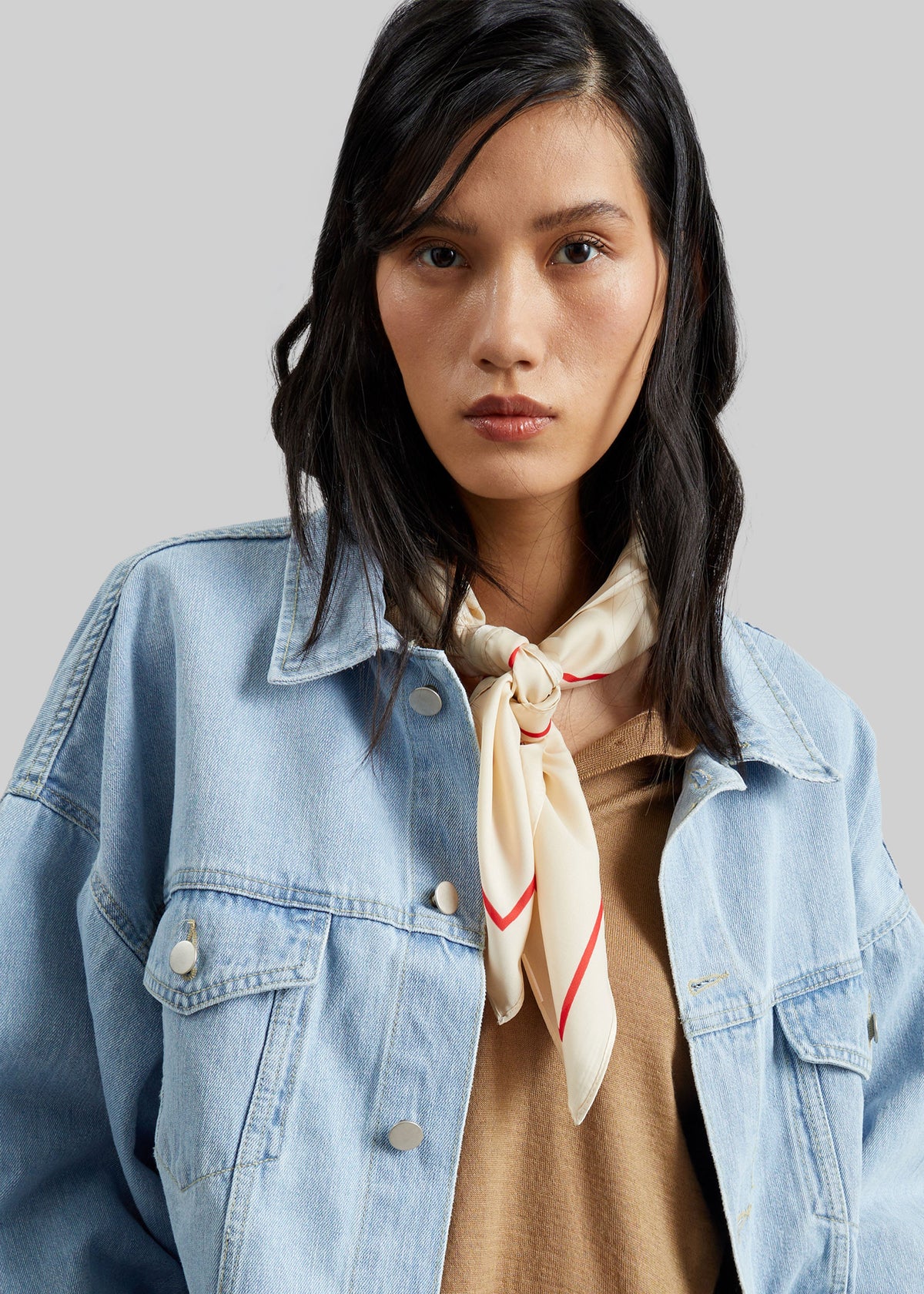 Veste Montauk oversize en denim - Délavage clair - 3