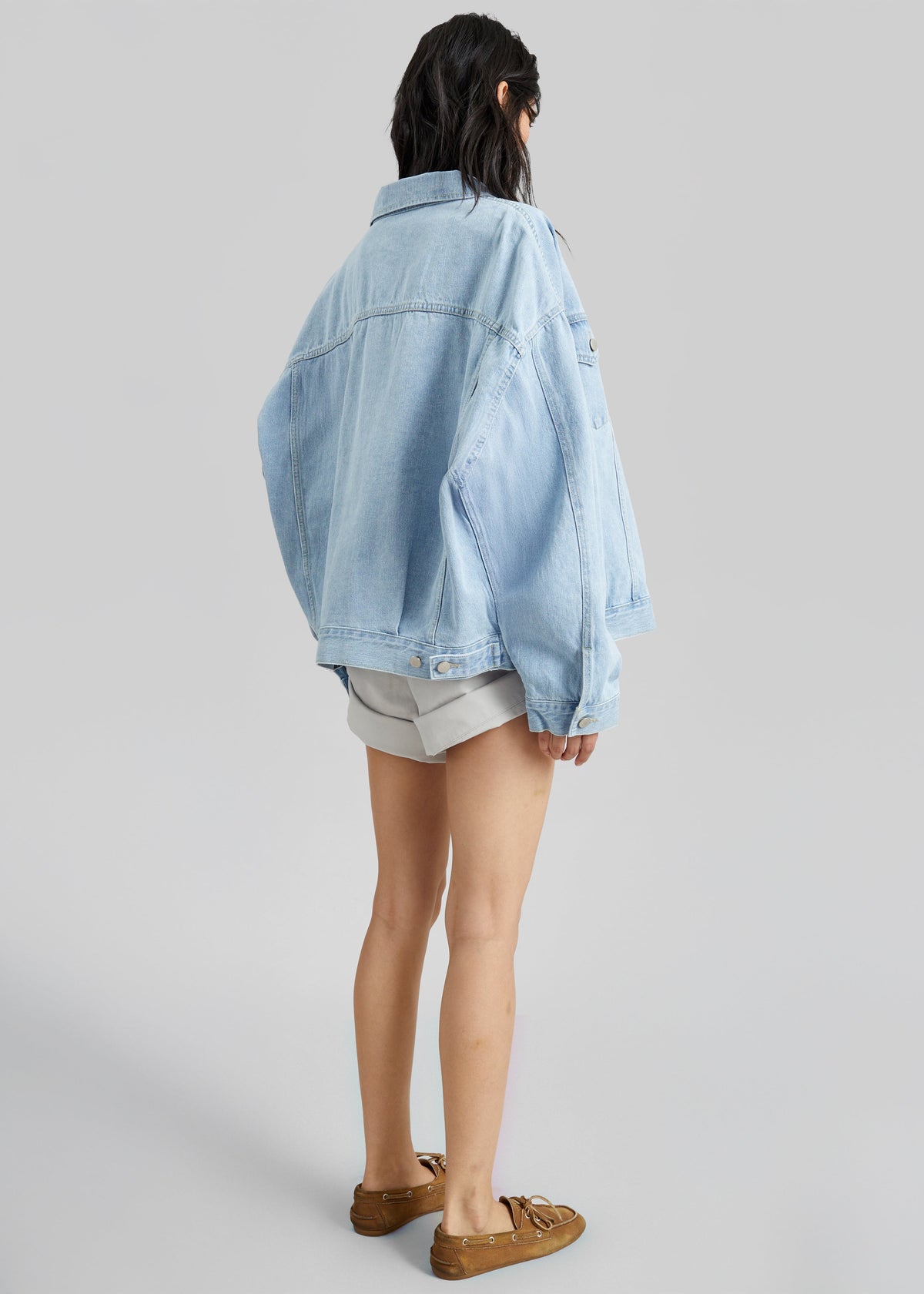 Veste Montauk oversize en denim - Délavage clair - 5