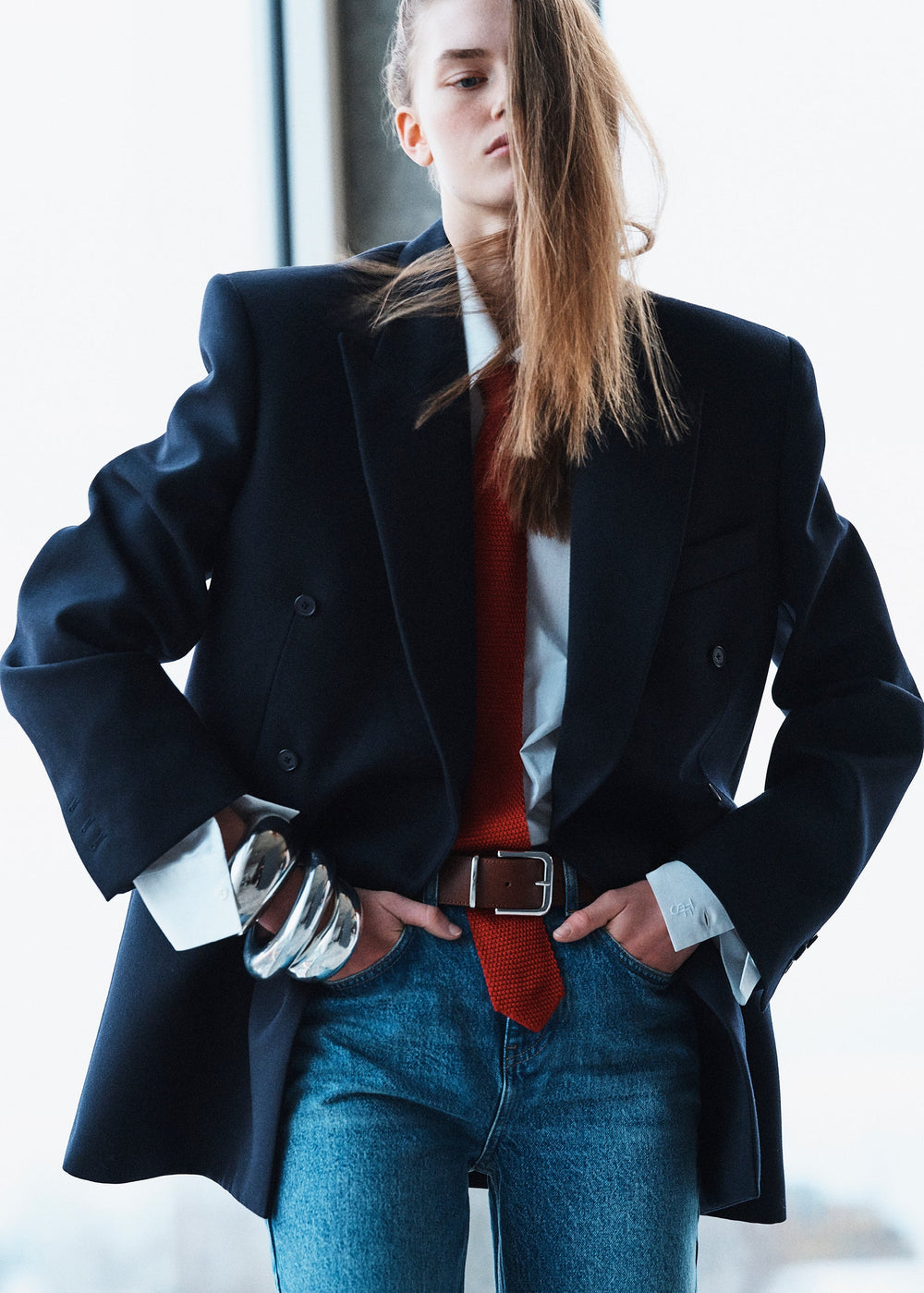 Monterey Structured Blazer - Dark Navy