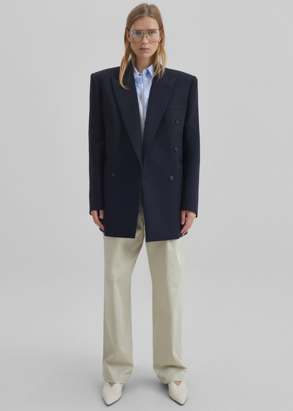 Monterey Structured Blazer - Dark Navy - 1