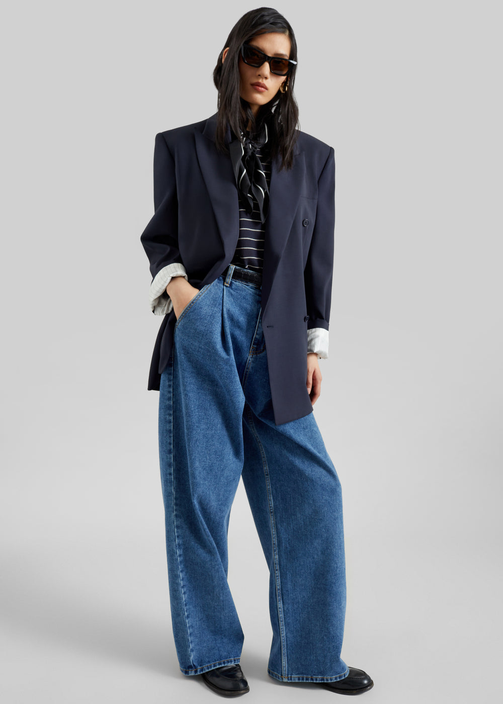 Monterey Structured Blazer - Dark Navy - 1