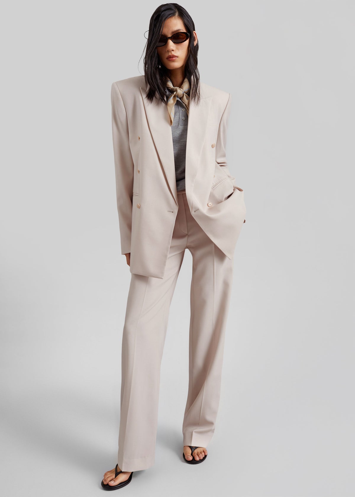 Monterey Structured Blazer - Faded Pink - 1