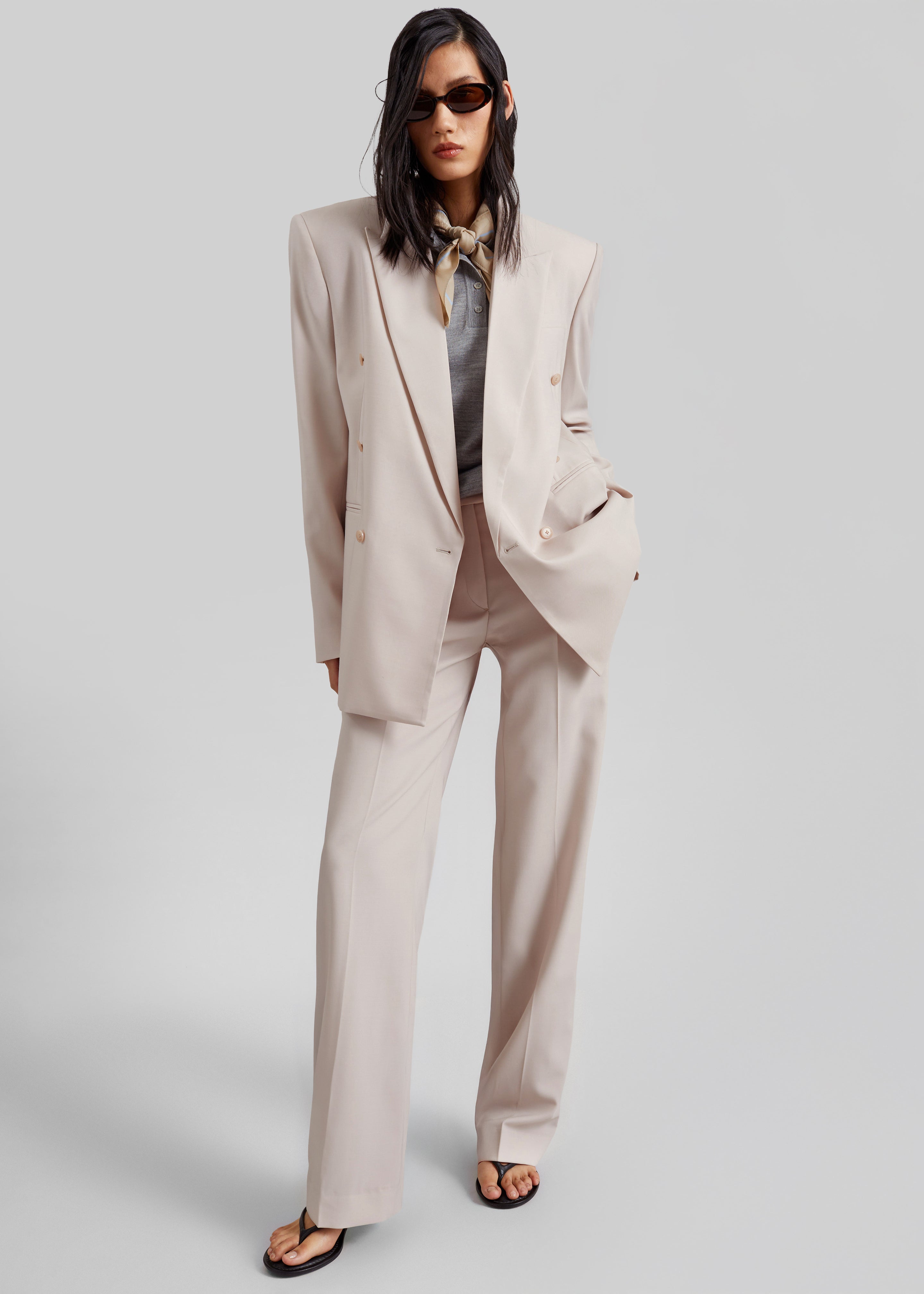 Monterey Structured Blazer - Faded Pink - 1