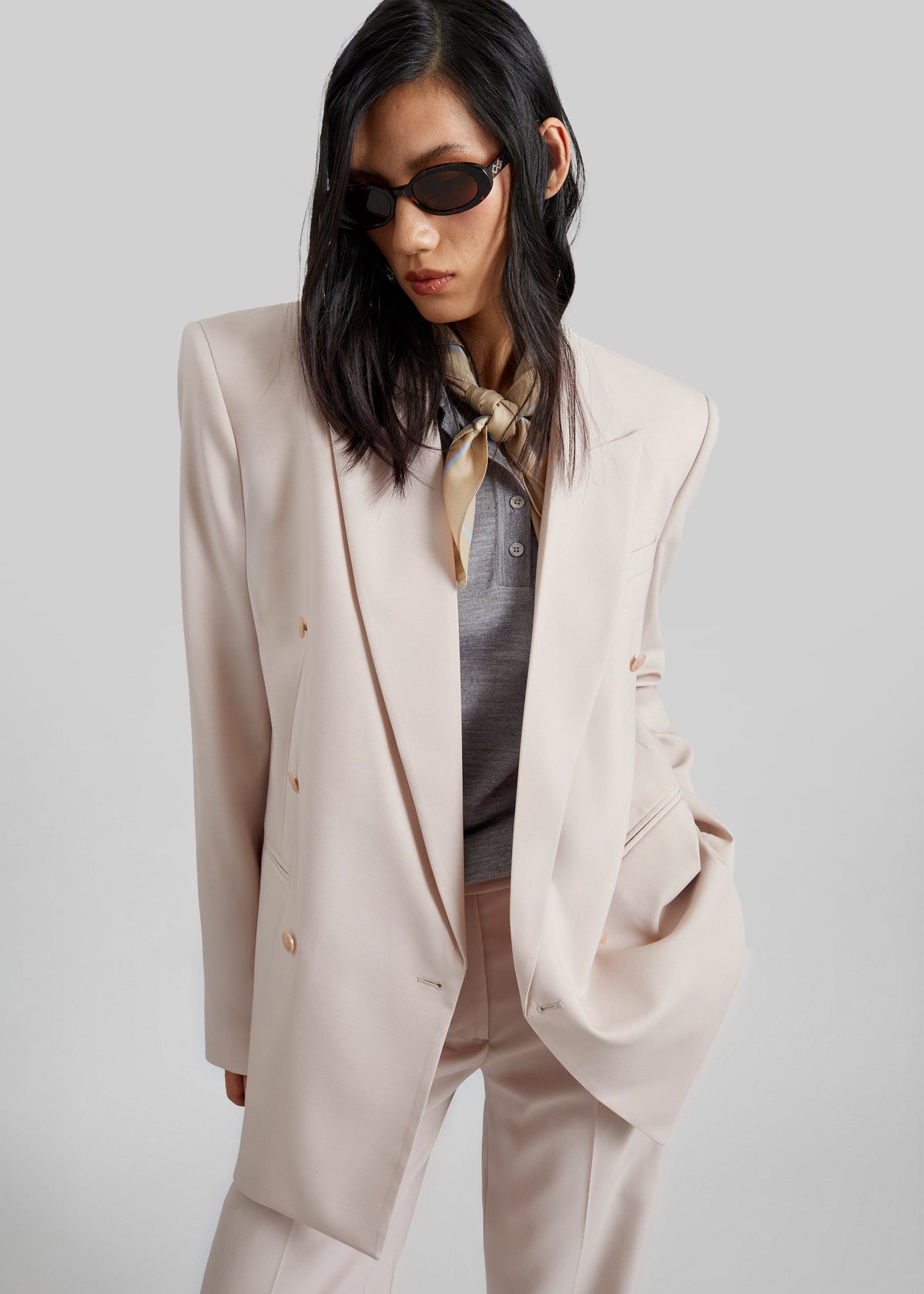 Monterey Structured Blazer - Faded Pink - 2