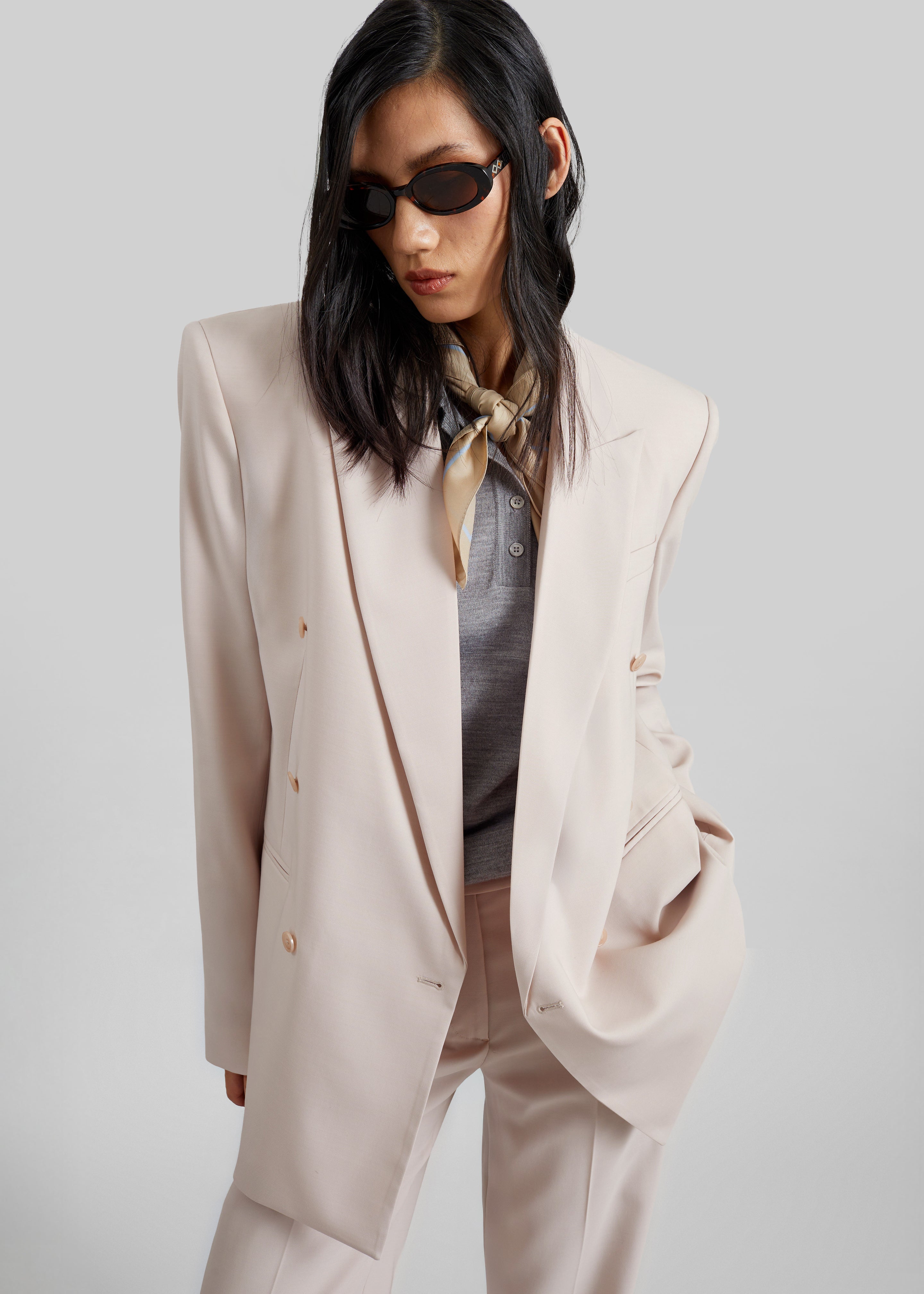 Monterey Structured Blazer - Faded Pink - 2
