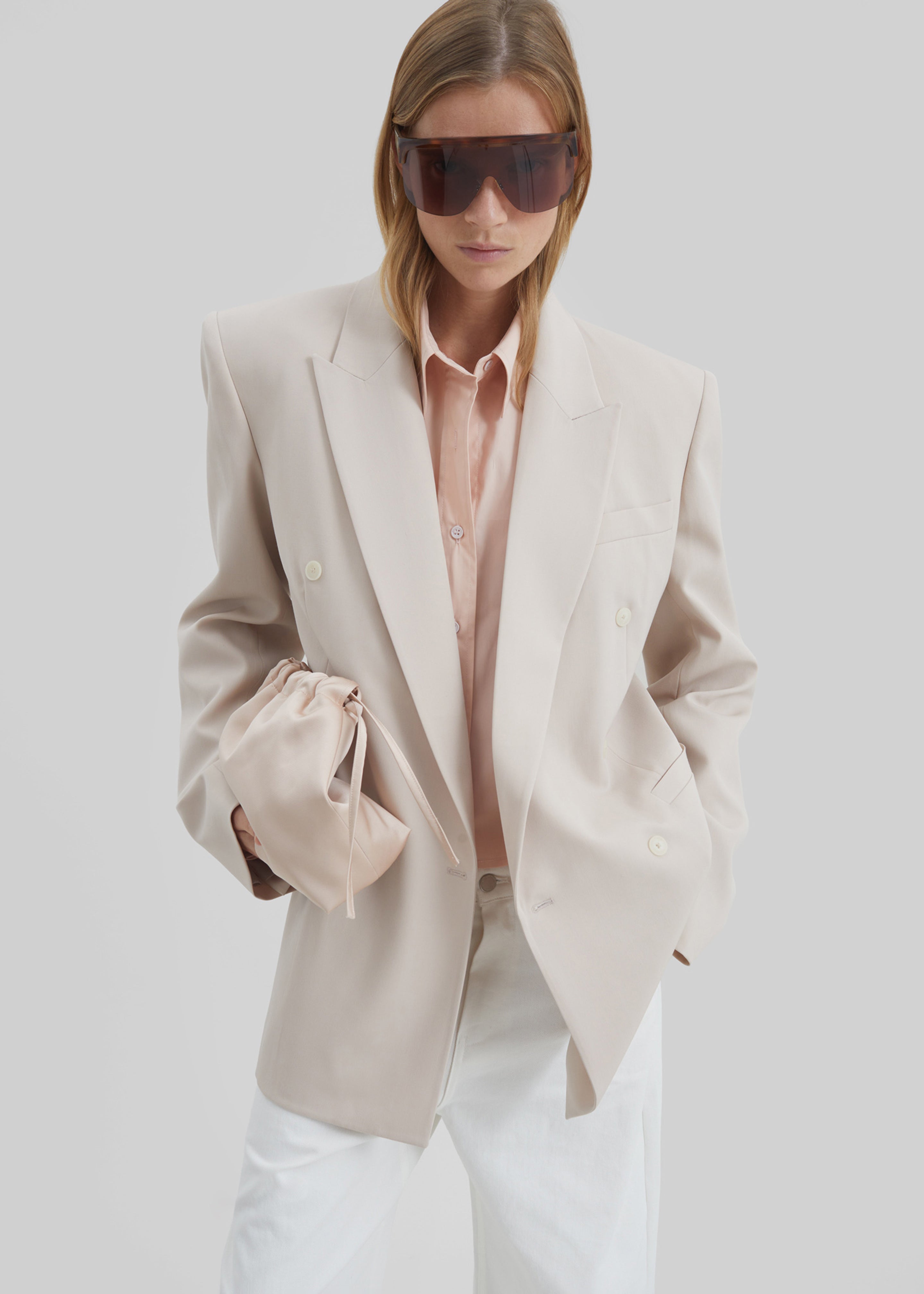 Monterey Structured Blazer - Faded Pink - 4