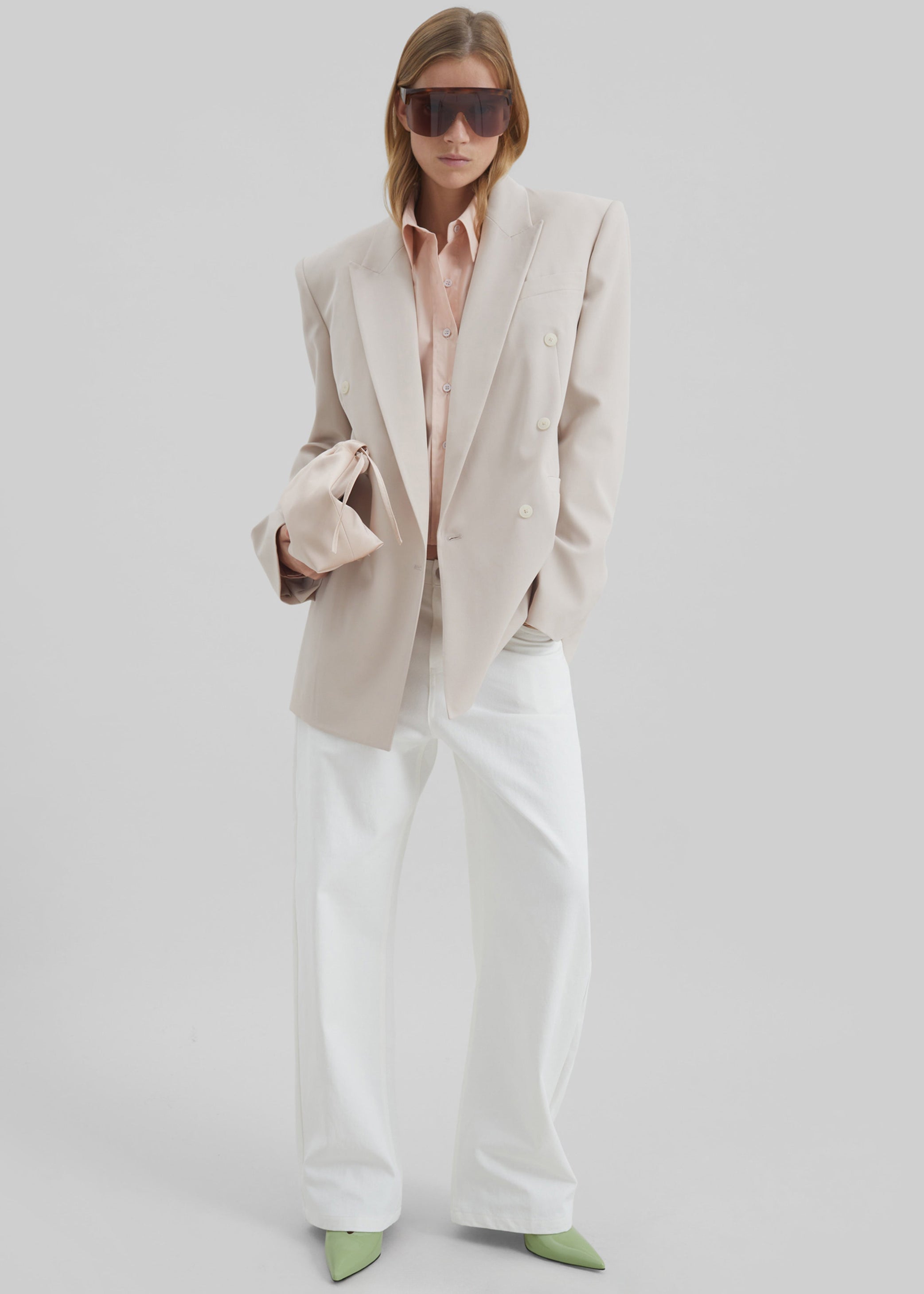 Shop the look image for Monterey Structured Blazer - Faded Pink